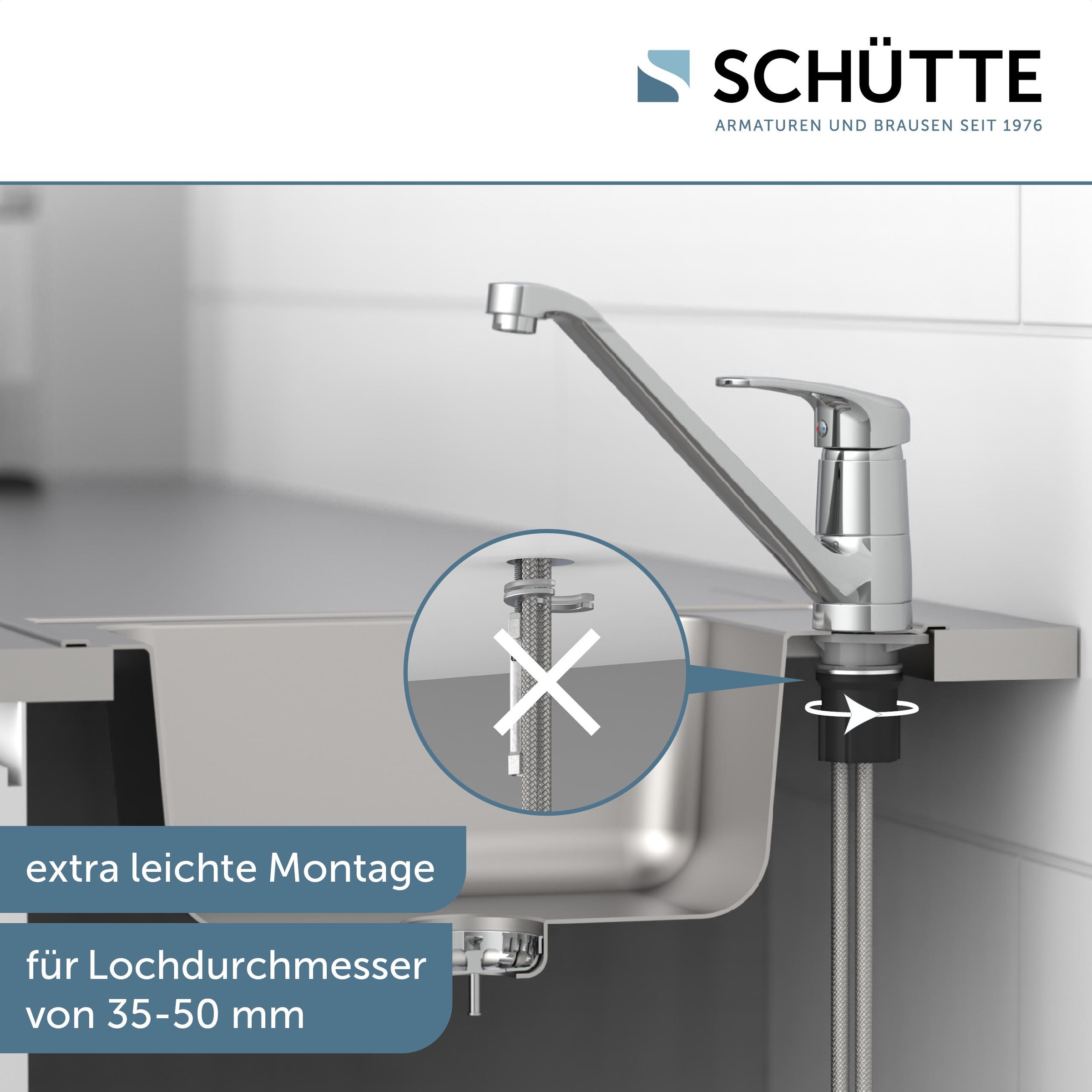 Schütte Robinet d'évier »GRANDE« Pivotant à 360°, cartouche silencieuse, buse mélangeuse de marque