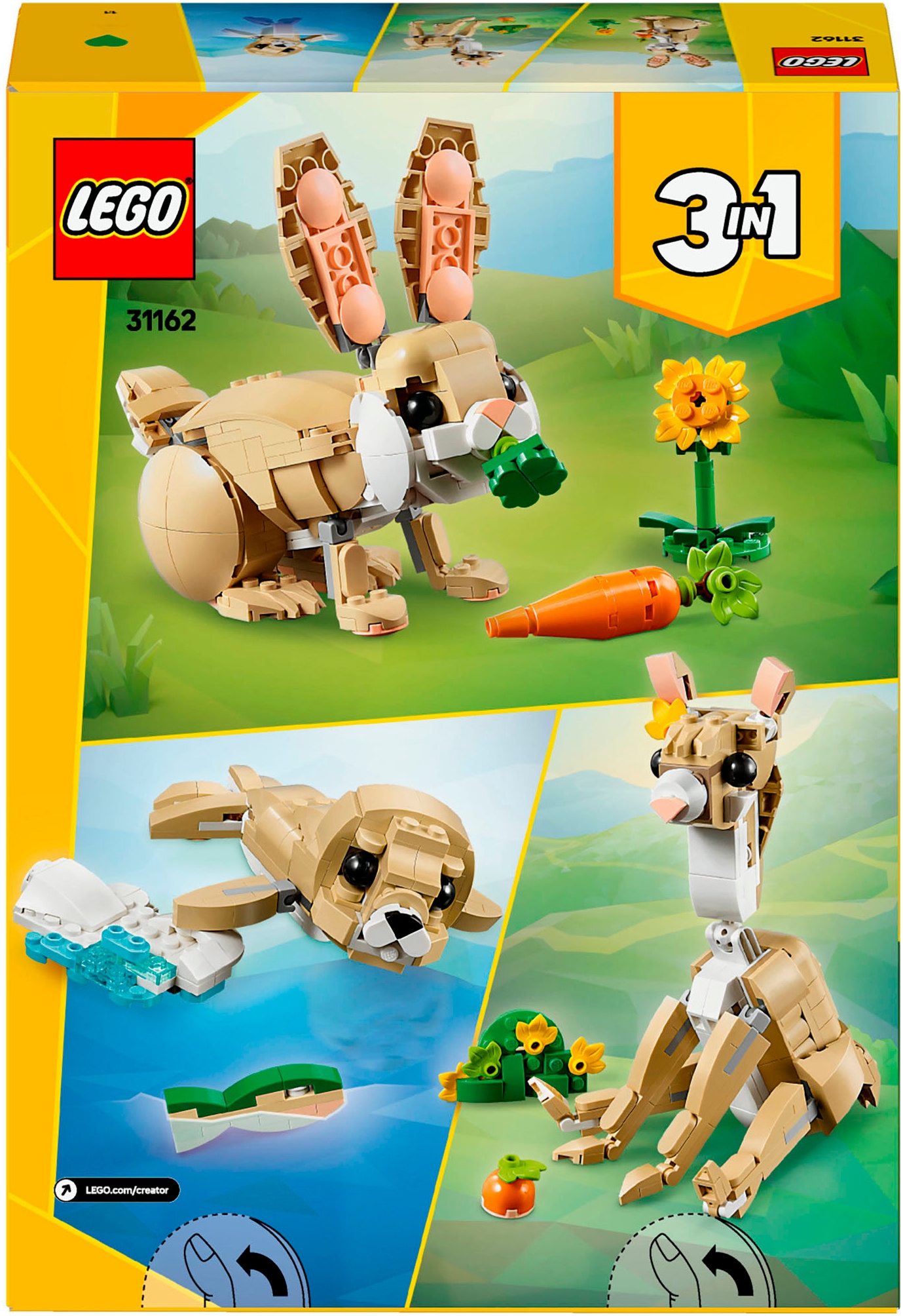 LEGO® Konstruktionsspielsteine »Häschen (31162), LEGO Creator« Made in Europe