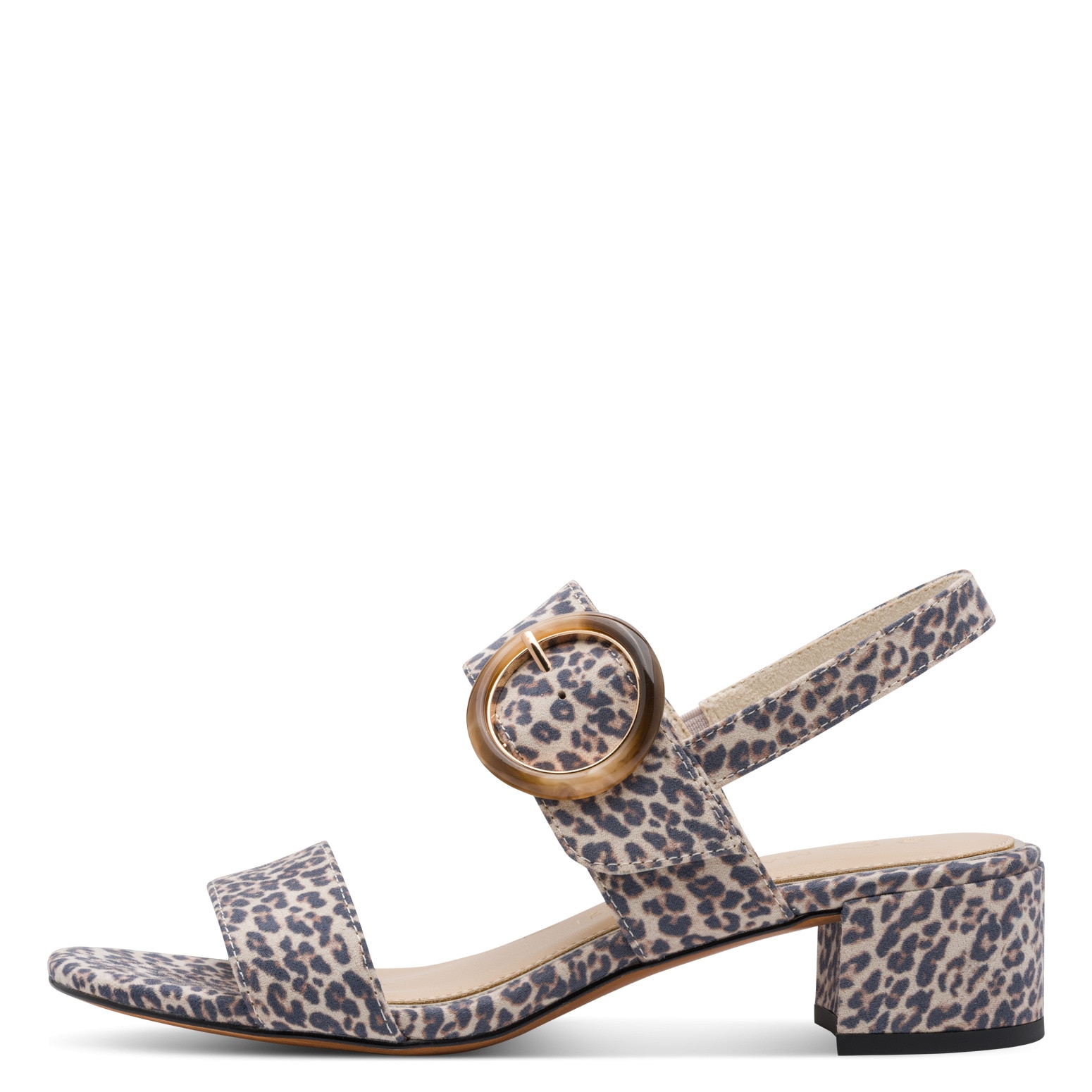 MARCO TOZZI Sandales  , talon bloc, sandale à brides, chaussure de fête avec grande boucle décorative