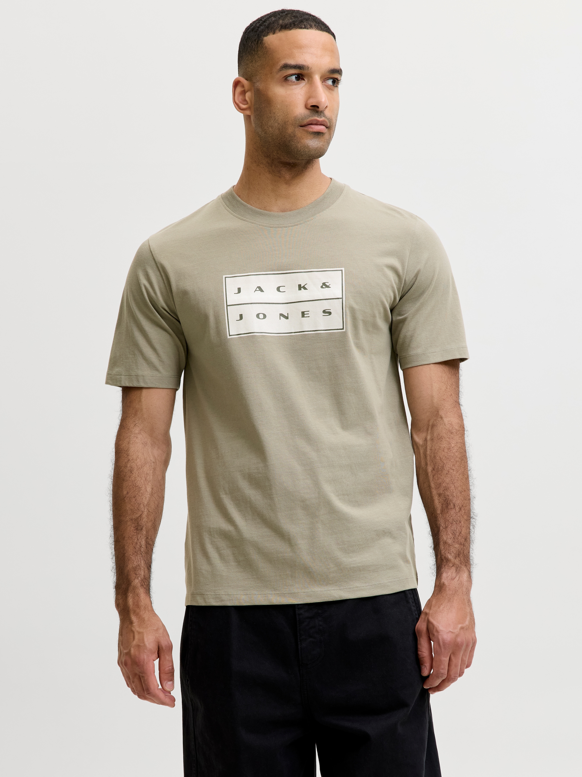 Image of Jack & Jones Rundhalsshirt "JCOFUSION BOX PRINT TEE SS CN SN" Baumwolle, regular fit