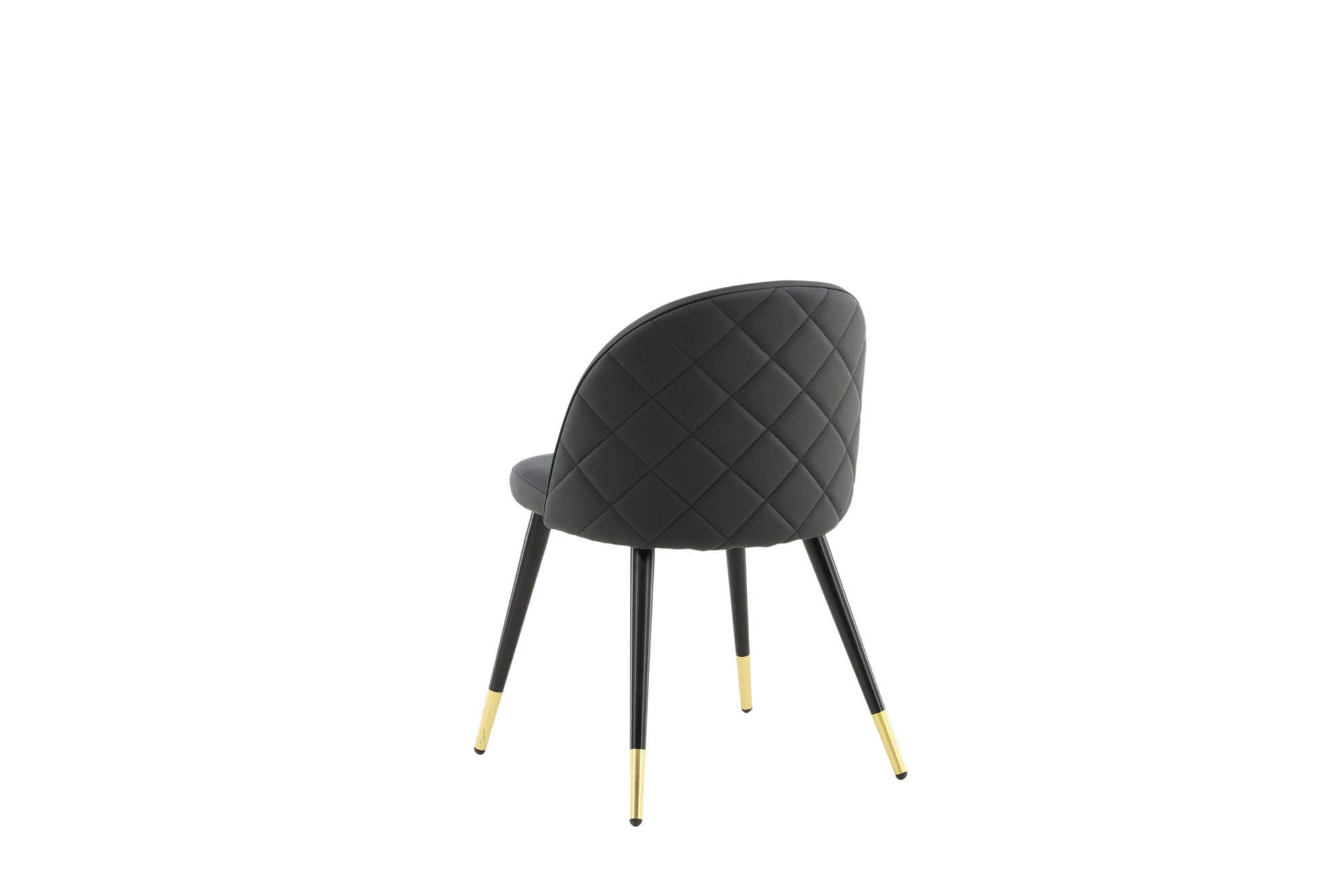 Venture Home Chaise de salle à manger »Velvet Stitches, 2er-Set Esszimmerstühle in Schwarz-PU, 150 kg« () 2 cuischaise rembourrée, aspect cuir, pieds métal noirs, arrondie, élégante