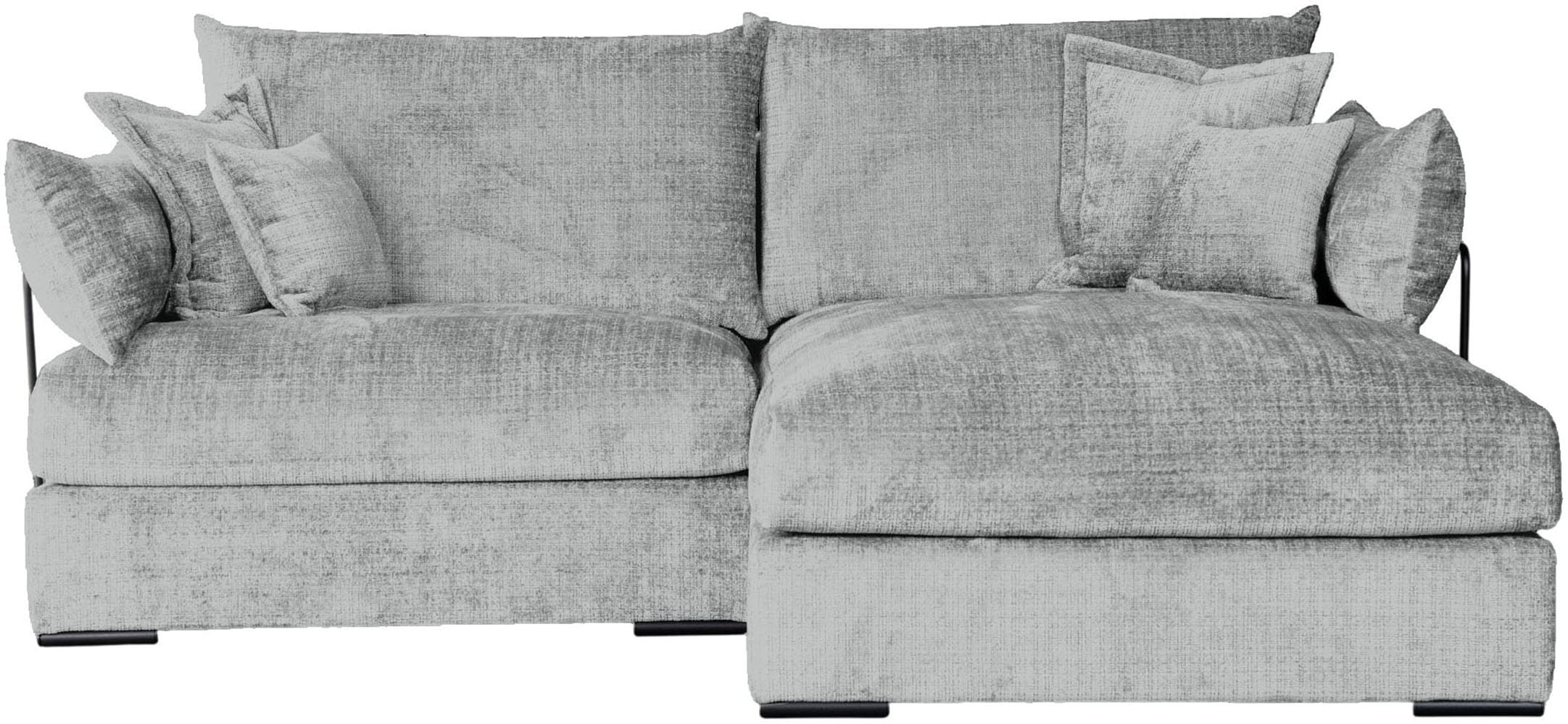 Home affaire Canapé d'angle »Casa XL L-Form, B: 190 cm« 4 Zierkissen, Mega-Sofa, in Cord oder Chenille-Struktur, Federkern