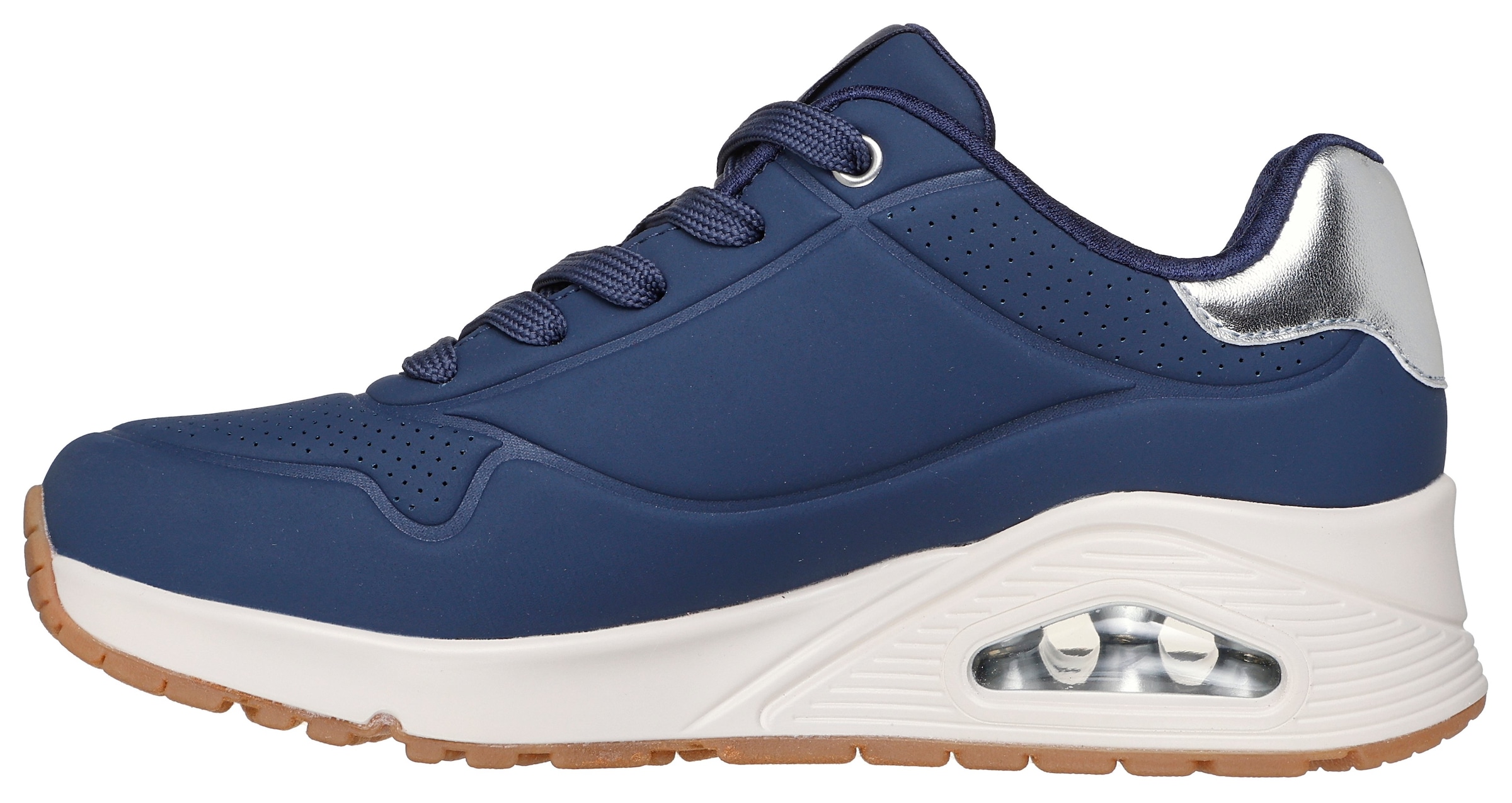 Skechers Sneaker »UNO GOLDEN AIR«  Freizeitschuh, Halbschuh, Schnürschuh mit Metallic-Einsatz