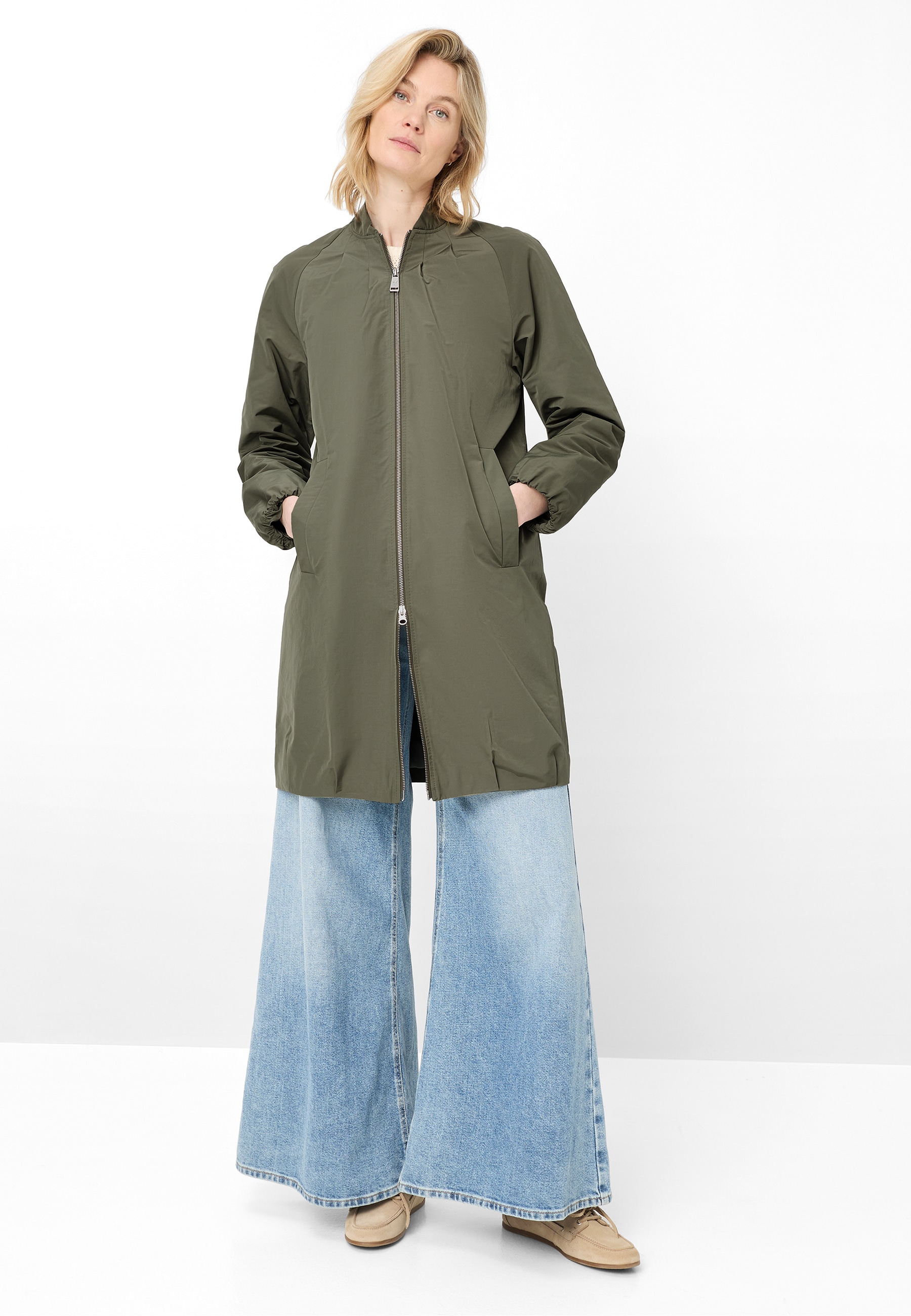 Fuchs Schmitt Manteau court Stehkragen, 2-Wege-Reissverschluss, Leistentaschen