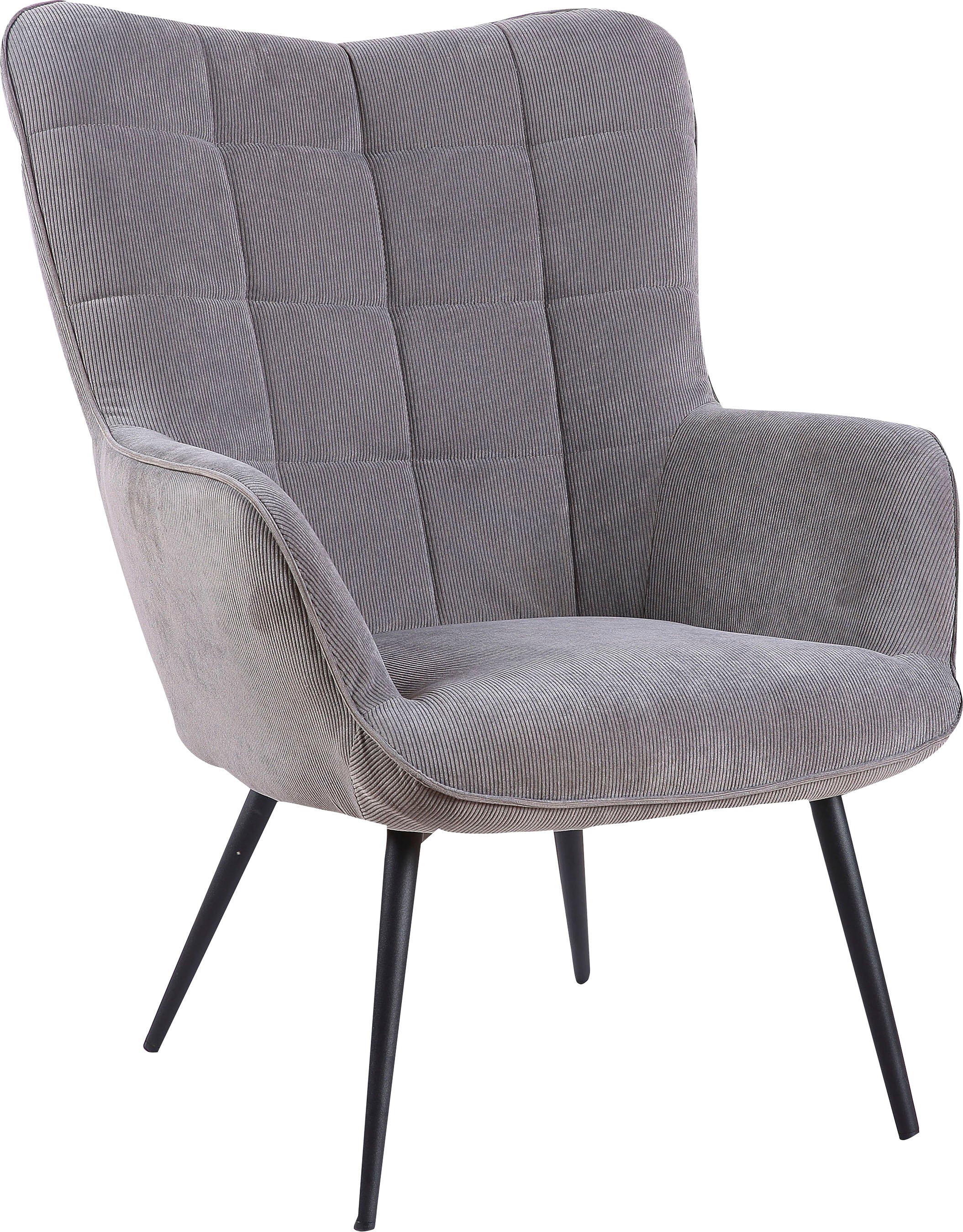 byLIVING Sessel "Uta" 1 Stk. tlg. wahlweise mit oder ohne Hocker, in Cord, Samt oder Webstoff