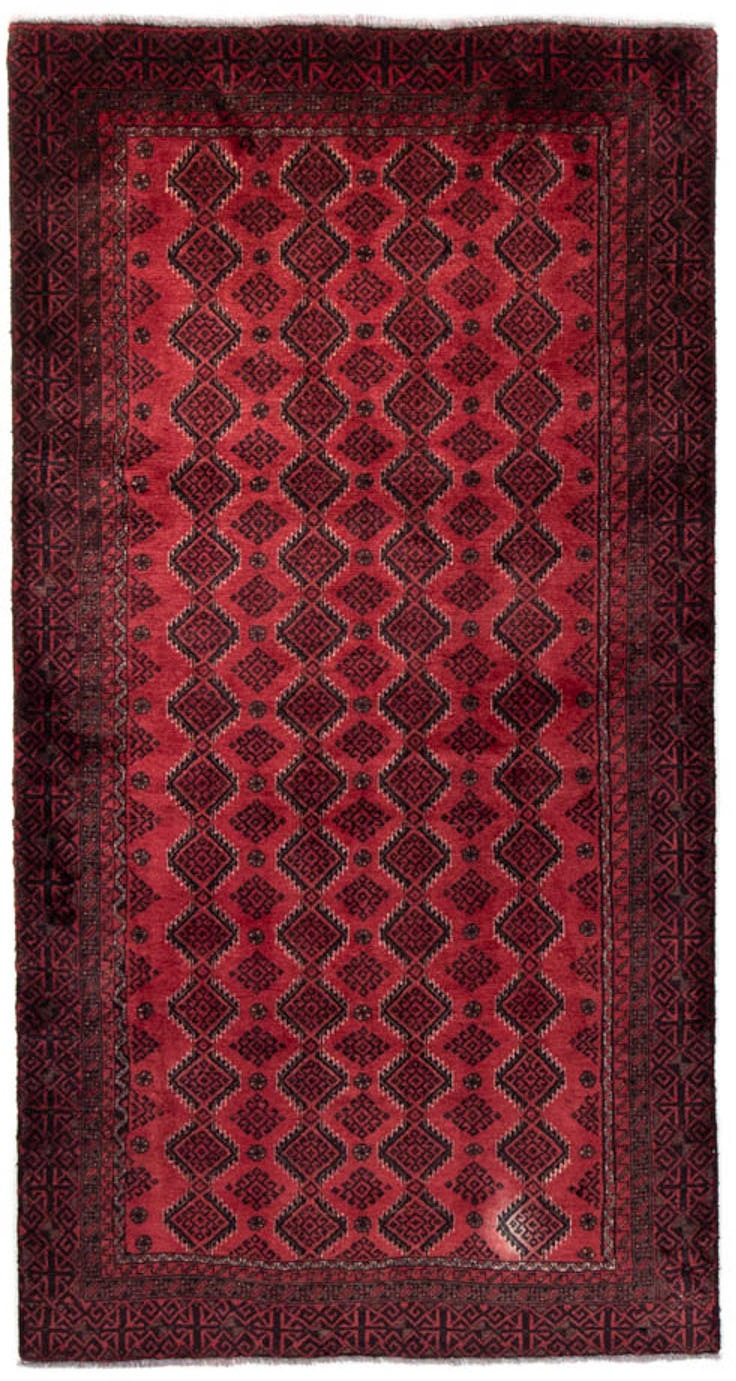 Image of morgenland Hochflor-Läufer »Belutsch Durchgemustert Rosso scuro 230 x 113 cm«, rechteckig, 0,8 mm Höhe, Handgeknüpft bei Ackermann Versand Schweiz