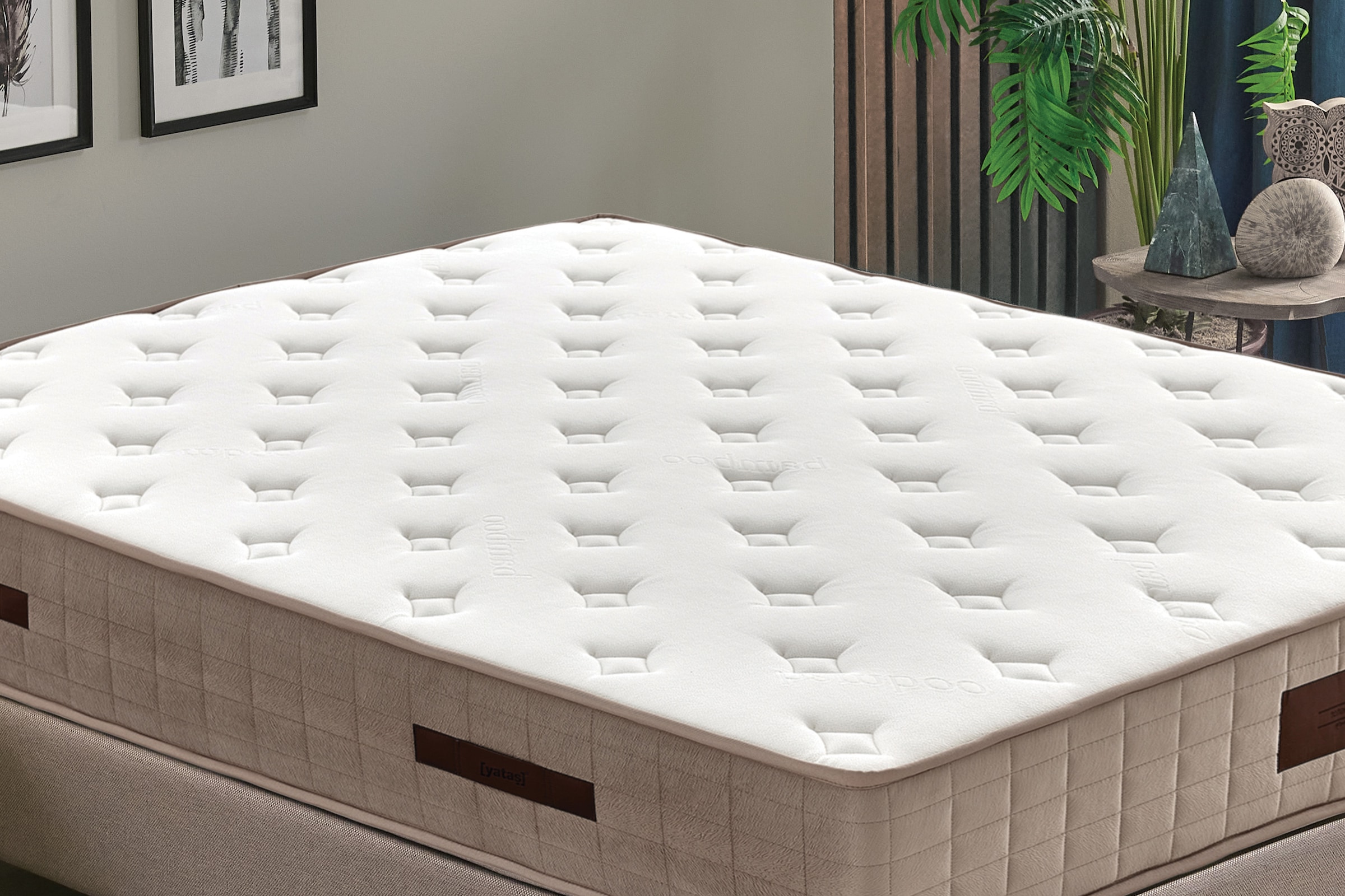 Image of Yatas Bedding Taschenfederkernmatratze "Majestät Premium Bambus" 30 cm hoch 416 Federn 1 Stk. tlg. H2, wendbar, ergonomisch, atmungsaktiv, 90x200 und weitere Grössen