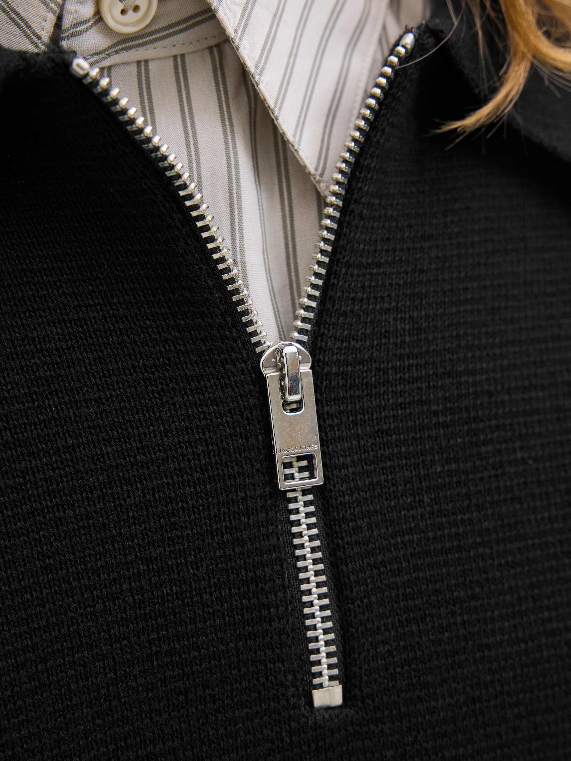 Jack & Jones Polokragenpullover »JPRBLAMILANO STITCH KNIT ZIP POLO SN«