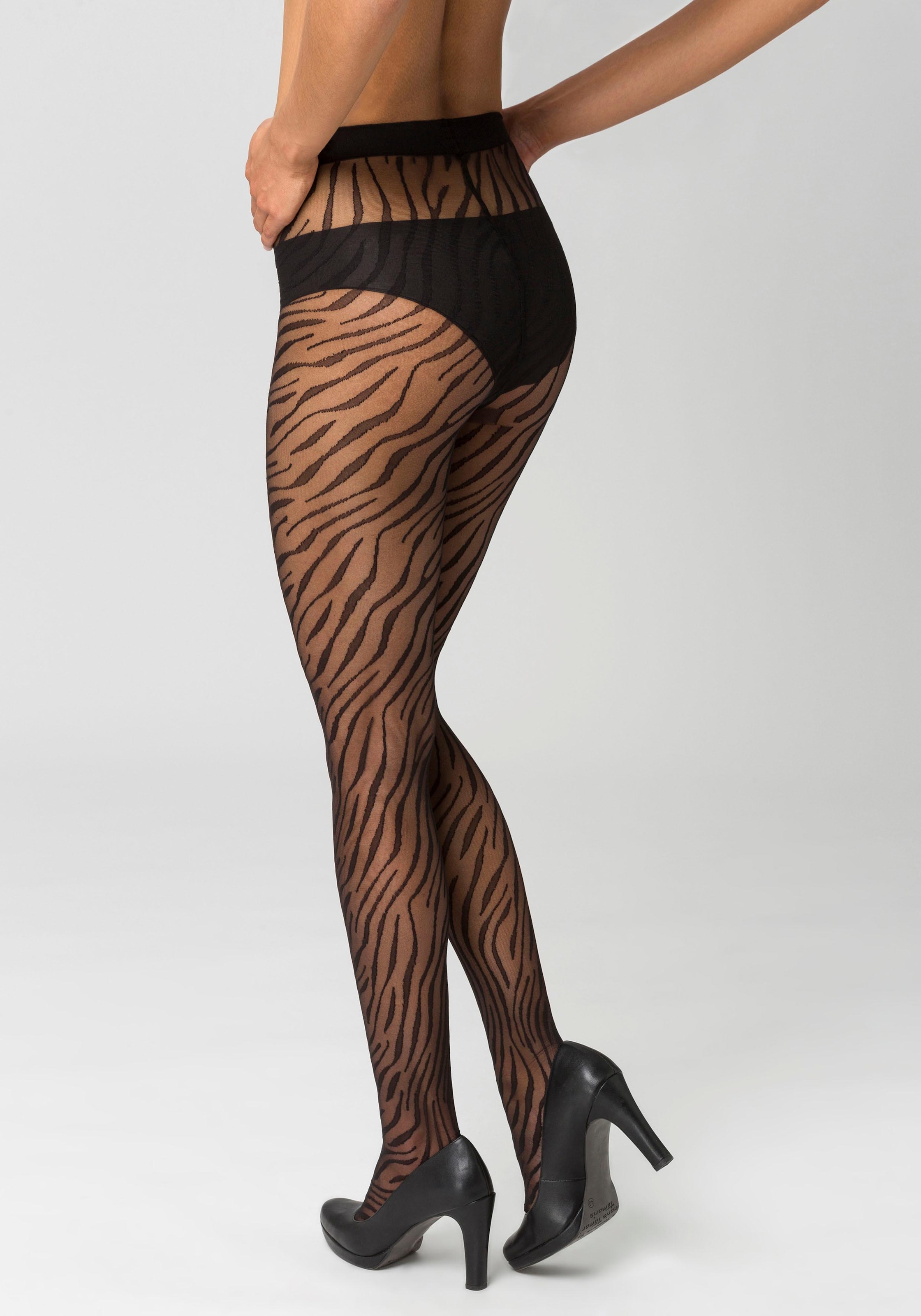 petite fleur goldfarben Feinstrumpfhose, mit animal Print