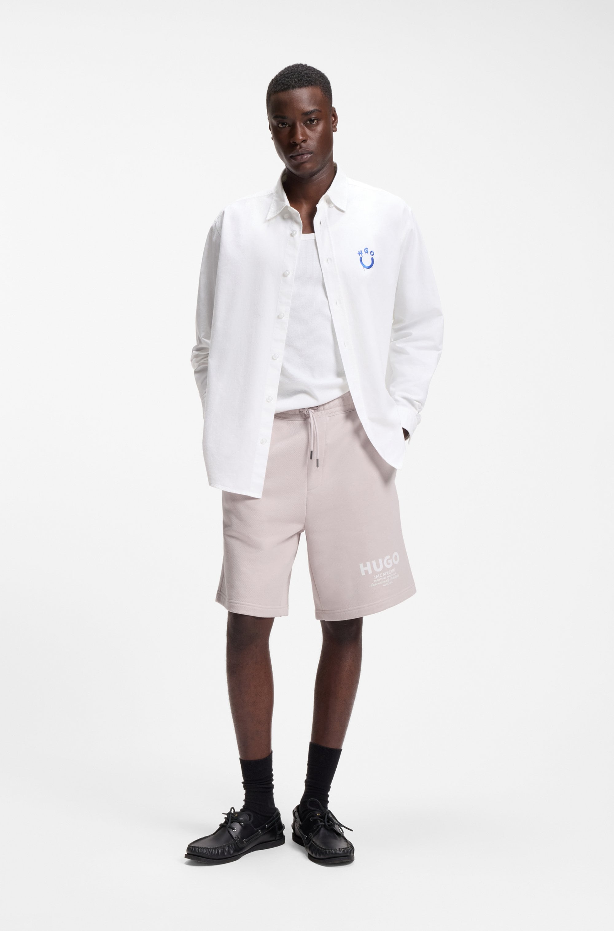 HUGO Sweatshorts »Nomario«  mit grossem Druck