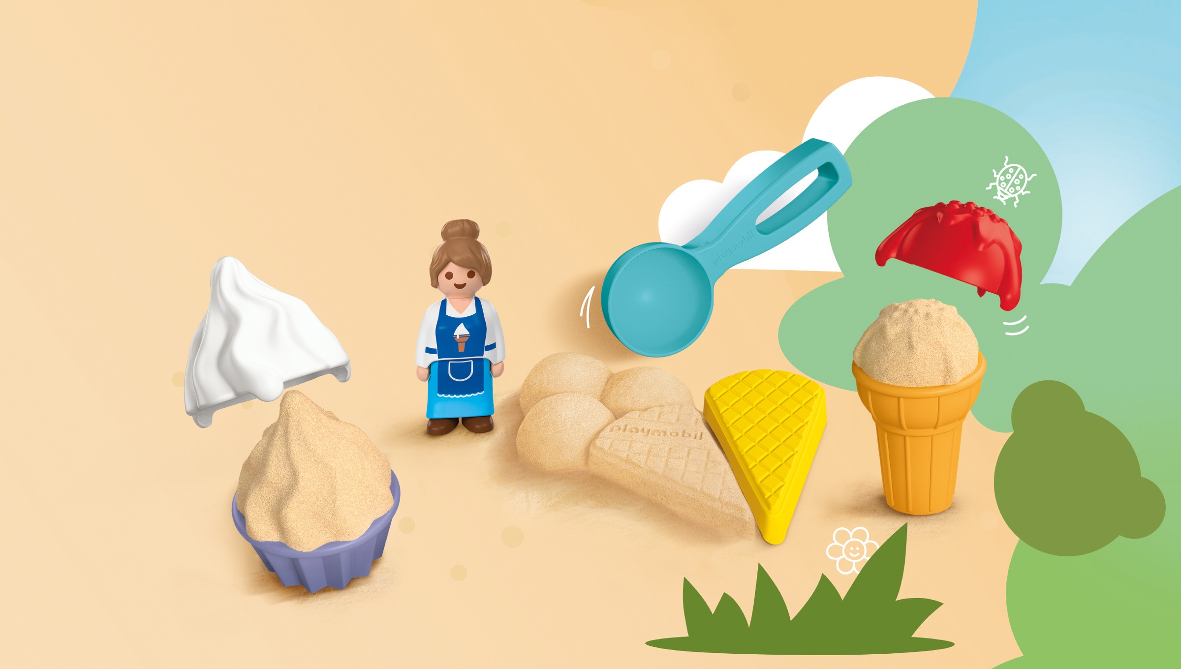 Playmobil® Sandform-Set »Sand-Eisdiele (72006), Junior Sand« Made in Europe