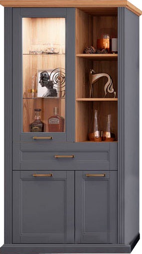 Image of GOODproduct Vitrine "Tara" (H/B/T): 200/101/48cm, lackiert mit wasserbasiertem UV-Lack, Soft-Close-Funktion
