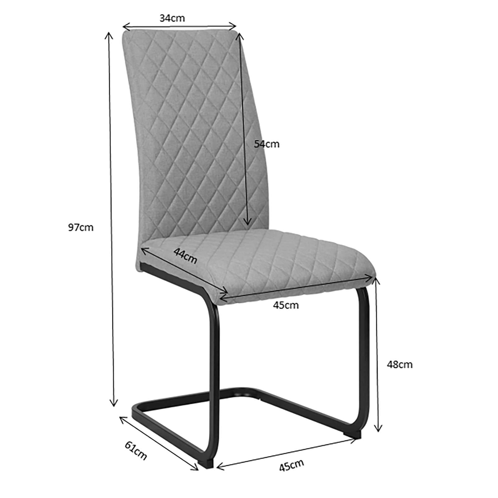 GOODproduct Chaise de salle à manger »Valbourg« () 2 cuisFreischwinger, gepolsterte Rückenlehne und Sitzfläche, Sitzhöhe 48 cm