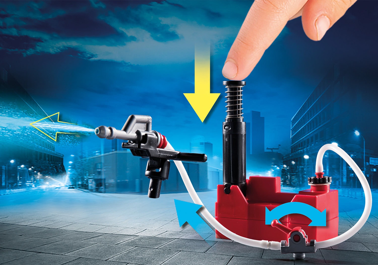 Playmobil® Konstruktions-Spielset »Feuerwehr-Fahrzeug: US Tower Ladder (70935), My Action Heroes«, (113 St.), mit Licht- und Soundeffekten, Made in Germany
