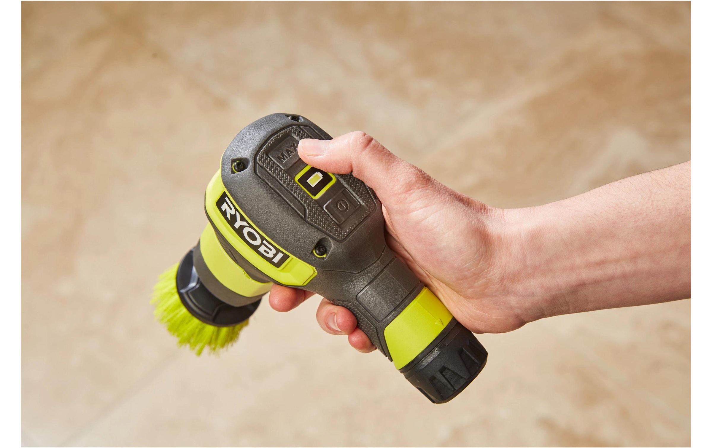 RYOBI Akku-Oberflächenbürste »RYOBI RSCR4« Kompaktes Akku-Scheuergerät mit rotierendem Bürstenkopf