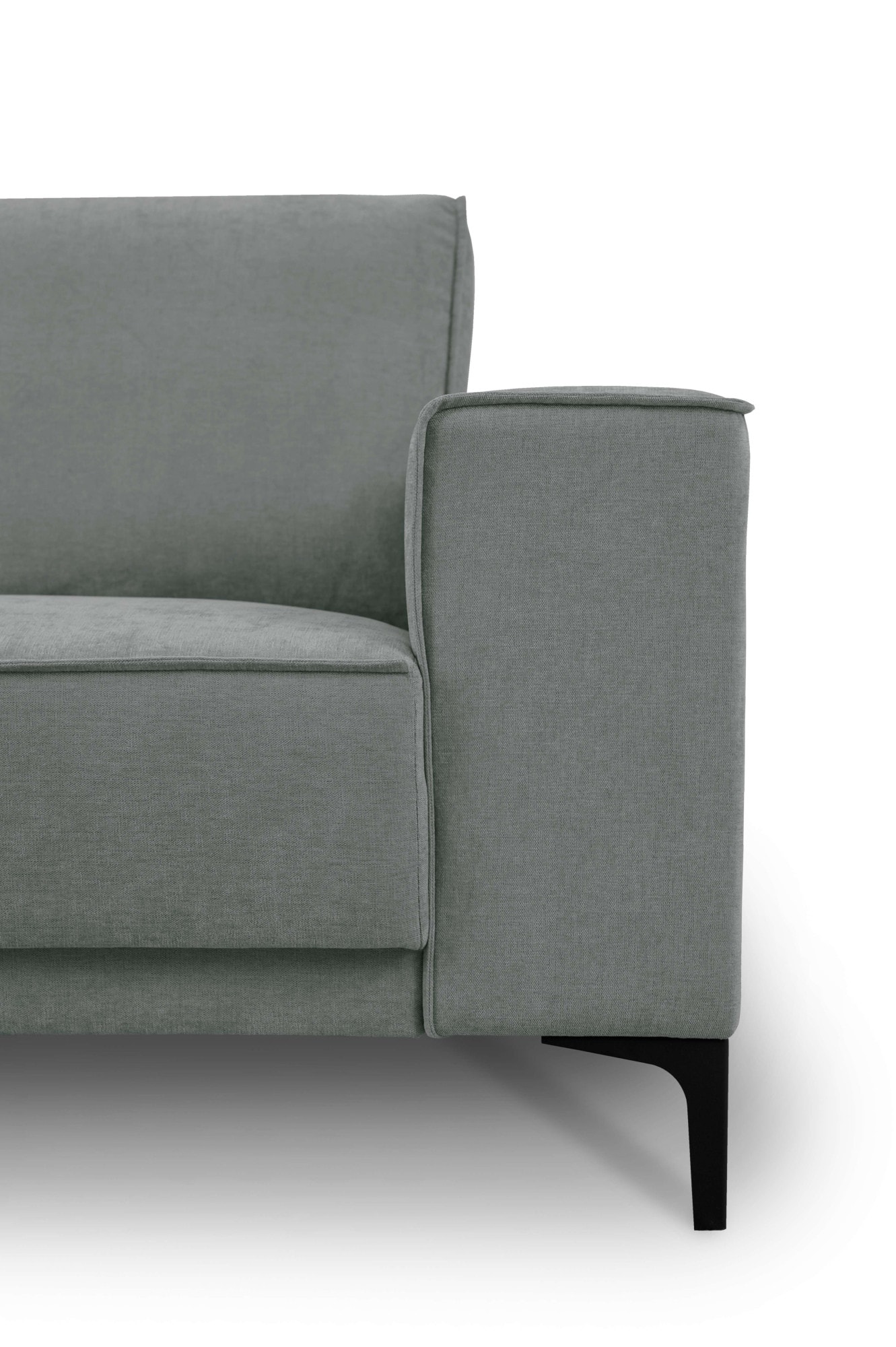 Places of Style 3-Sitzer »3er Sofa Oland, Struktur, Flachgewebe, Luxus-Microfaser, Boucle«, 224 cm, Wellenunterfederung, Skandi-Design, Metallfüsse