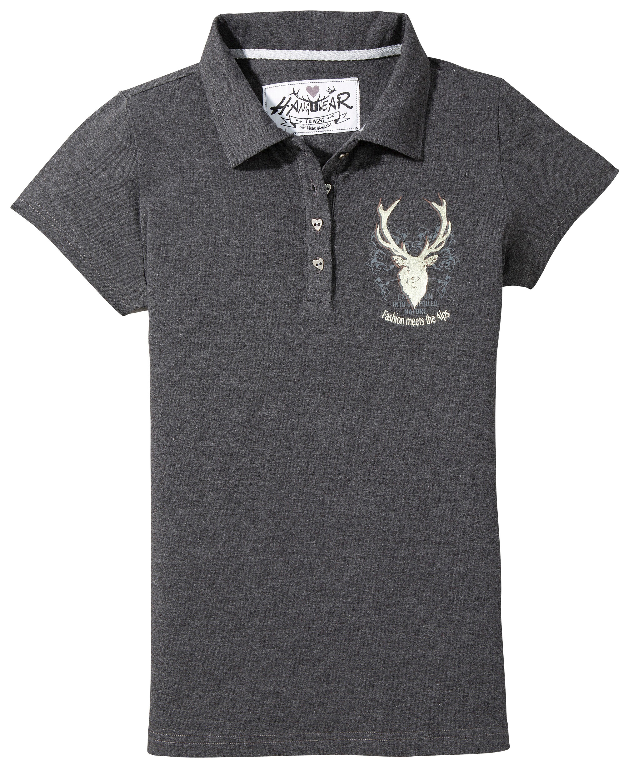 Image of Hangowear Trachtenshirt, Damen mit attraktiver Hirschstickerei bei Ackermann Versand Schweiz