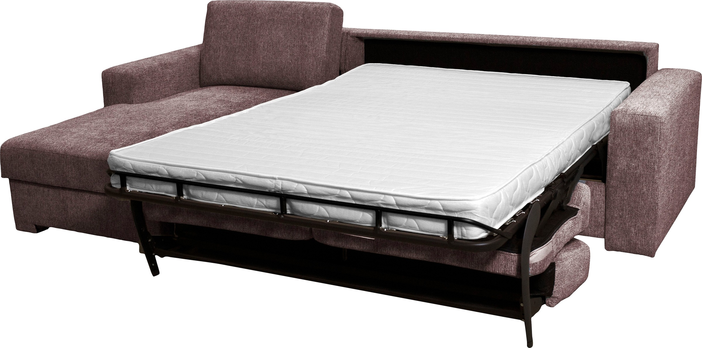 Home affaire Ecksofa »Roma "M" Matratzenhöhe 14 cm, Dauerschlaffunktion, mit Unterfederung,«, Liegemasse ca 143x198 cm, L-Form