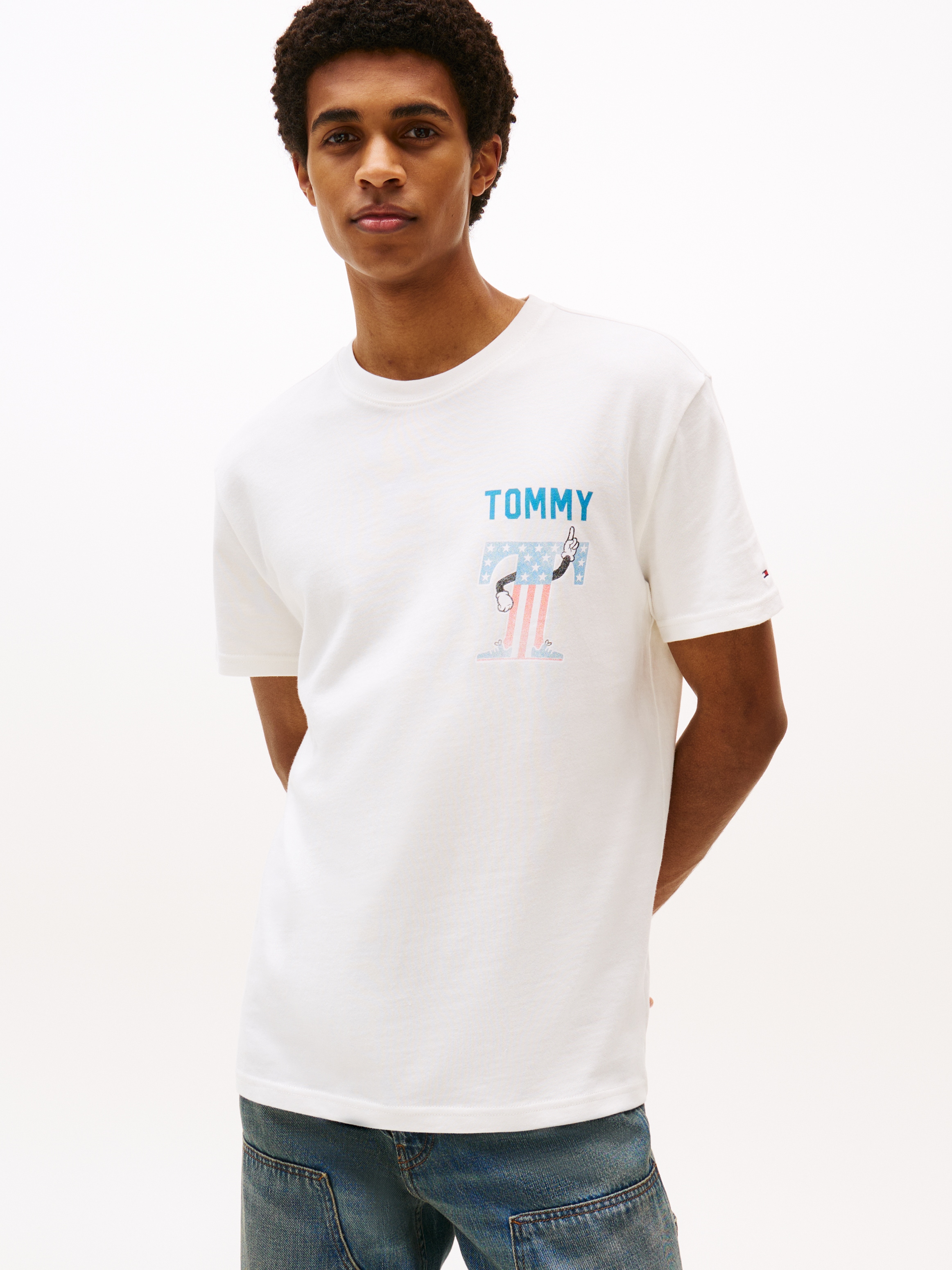 Image of Tommy Jeans T-Shirt "TJM REG USA SCRIPT SS TEE" mit modischem Print