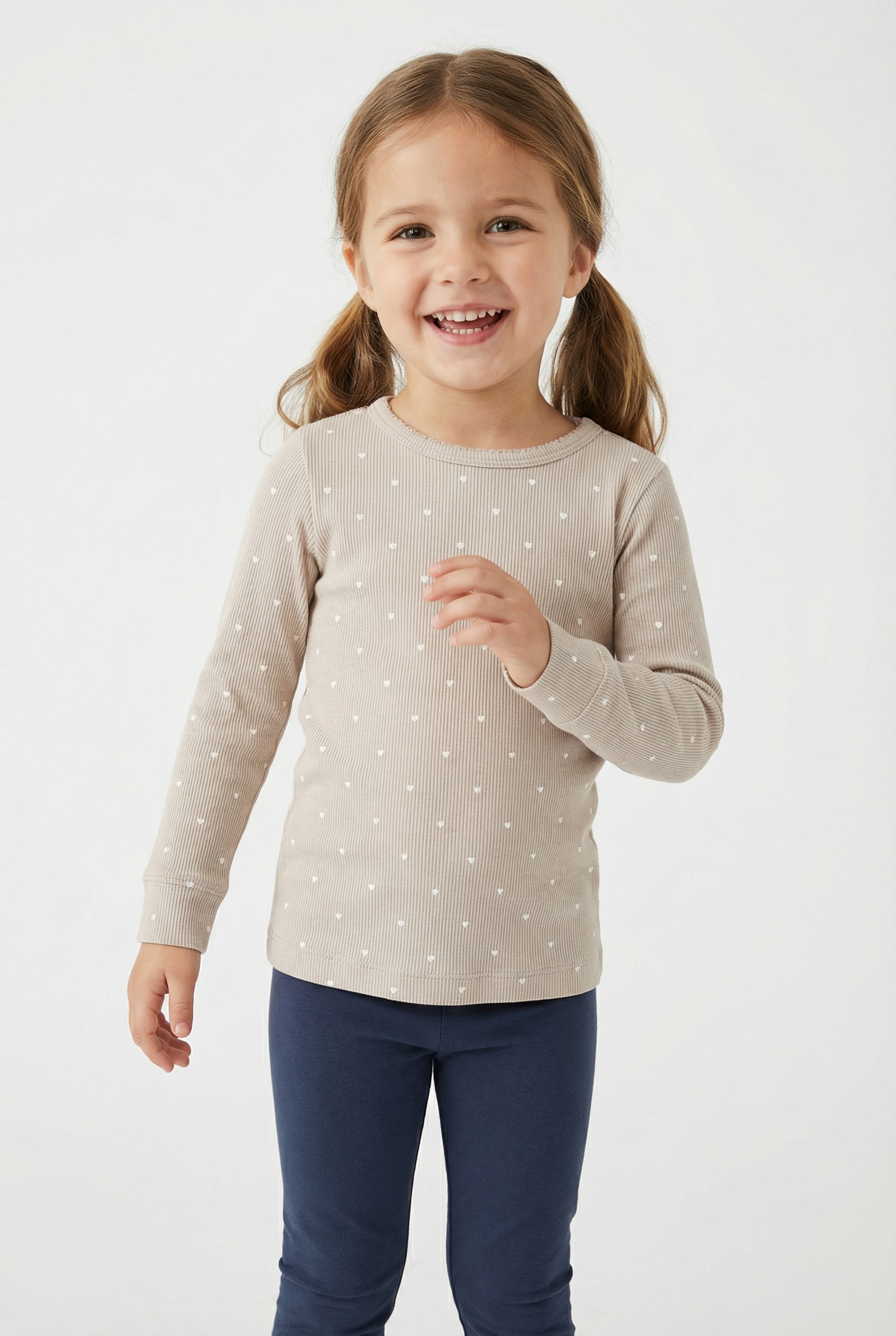 Image of Lil Atelier Langarmshirt "NMFGAGO LS SLIM TOP LIL NOOS" weiche Jersey Rippqualität