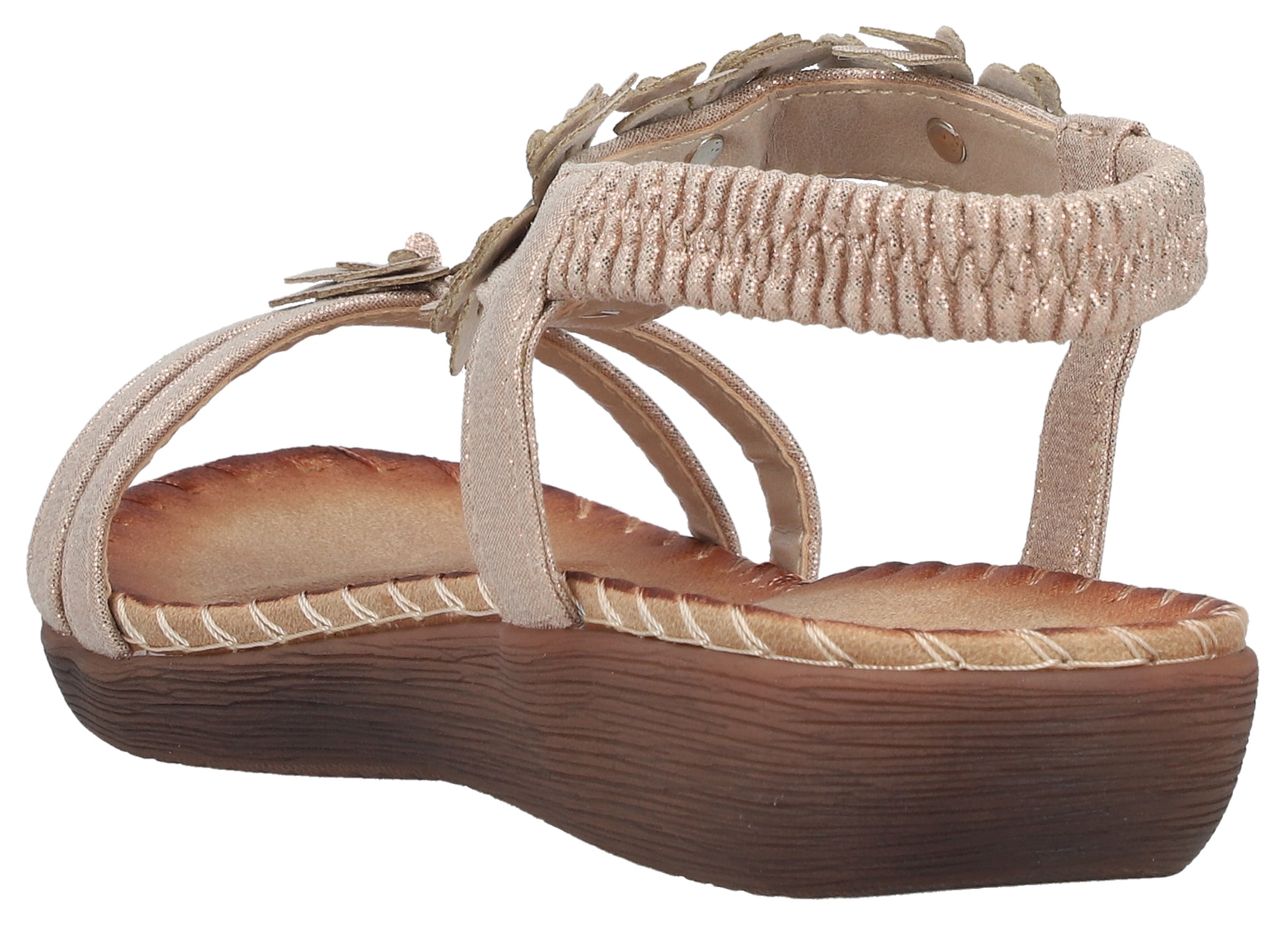 Rieker Sandale  chaussure d'été, chaussure de vacances avec décoration florale et strass