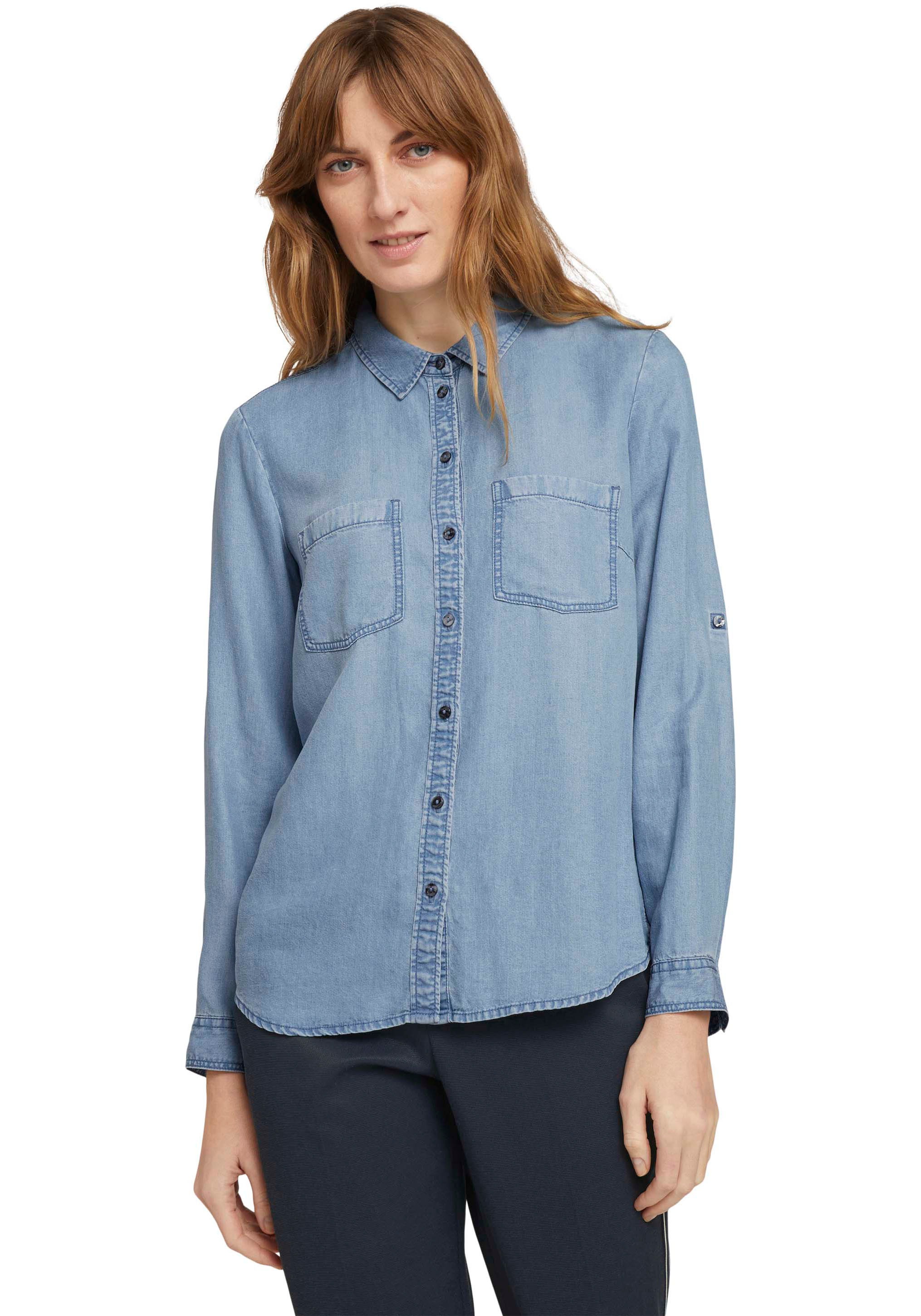 Image of TOM TAILOR Jeansbluse, mit aufgesetzten Brusttaschen bei Ackermann Versand Schweiz