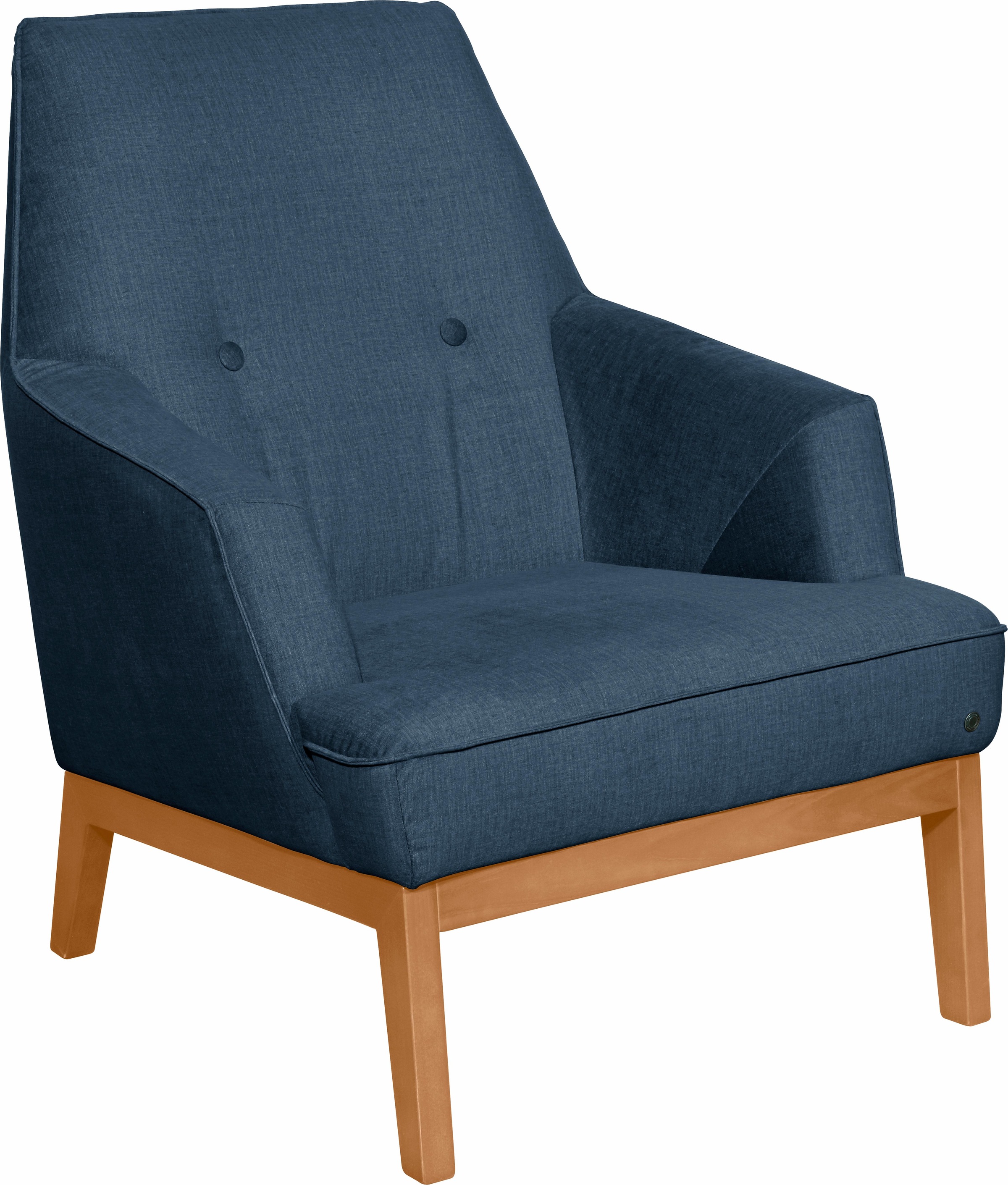 Image of TOM TAILOR Sessel »COZY«, im Retrolook, mit Kedernaht und Knöpfung, Füsse Buche natur bei Ackermann Versand Schweiz