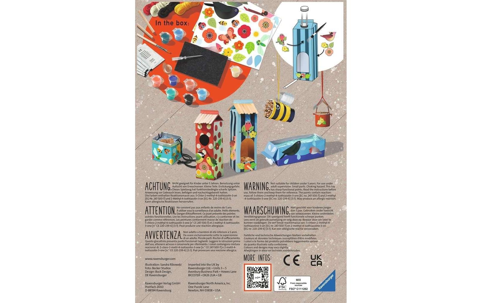 Ravensburger Kreativset »Bastelset EcoCreate «Helping Birds & Bees»«, (Packung)