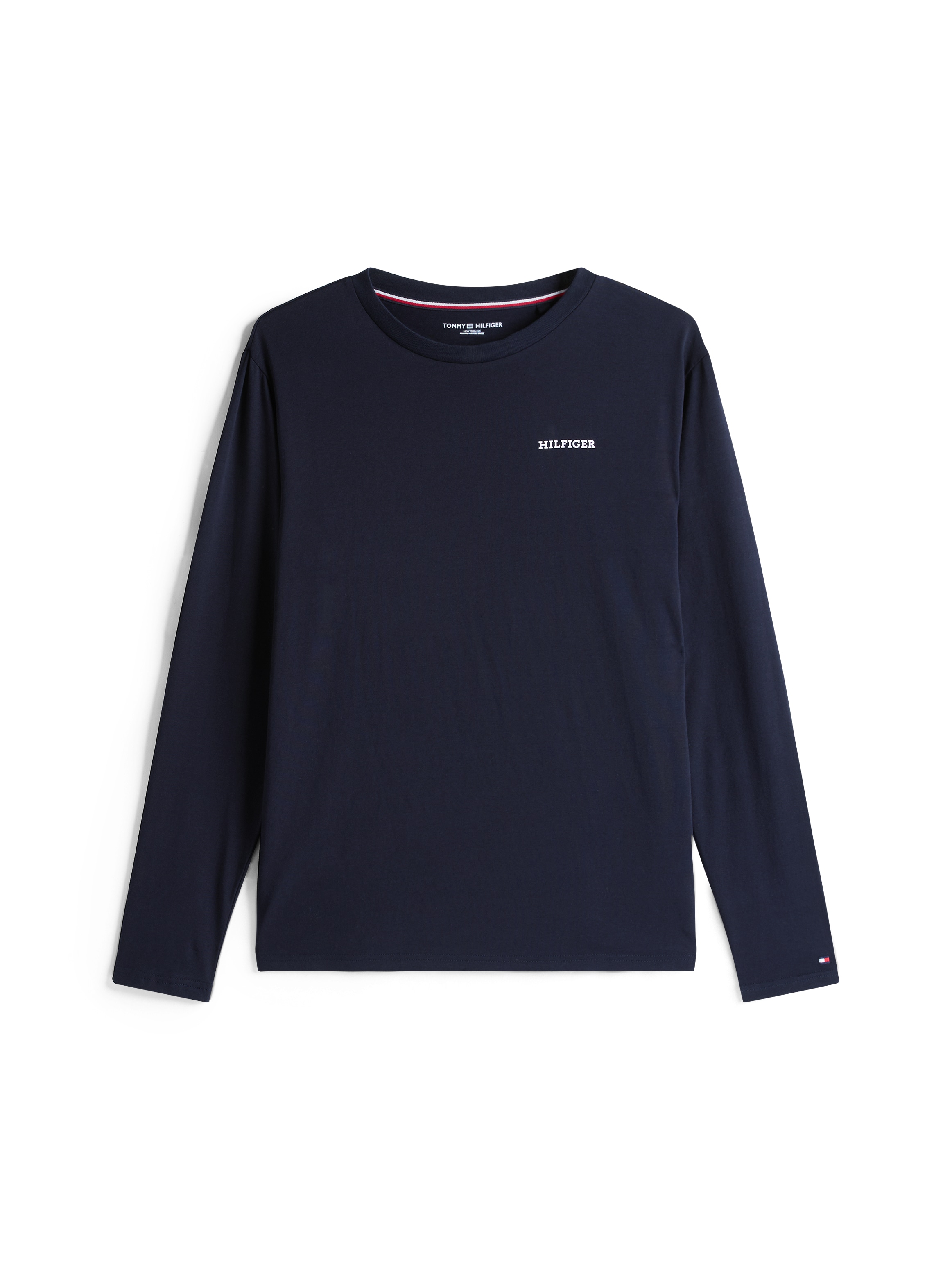 Tommy Hilfiger Underwear Schlafanzug »LS WOVEN PJ SET PRINT«, geknöpfter Hosenschlitz, Logomuster, Hose gestreift