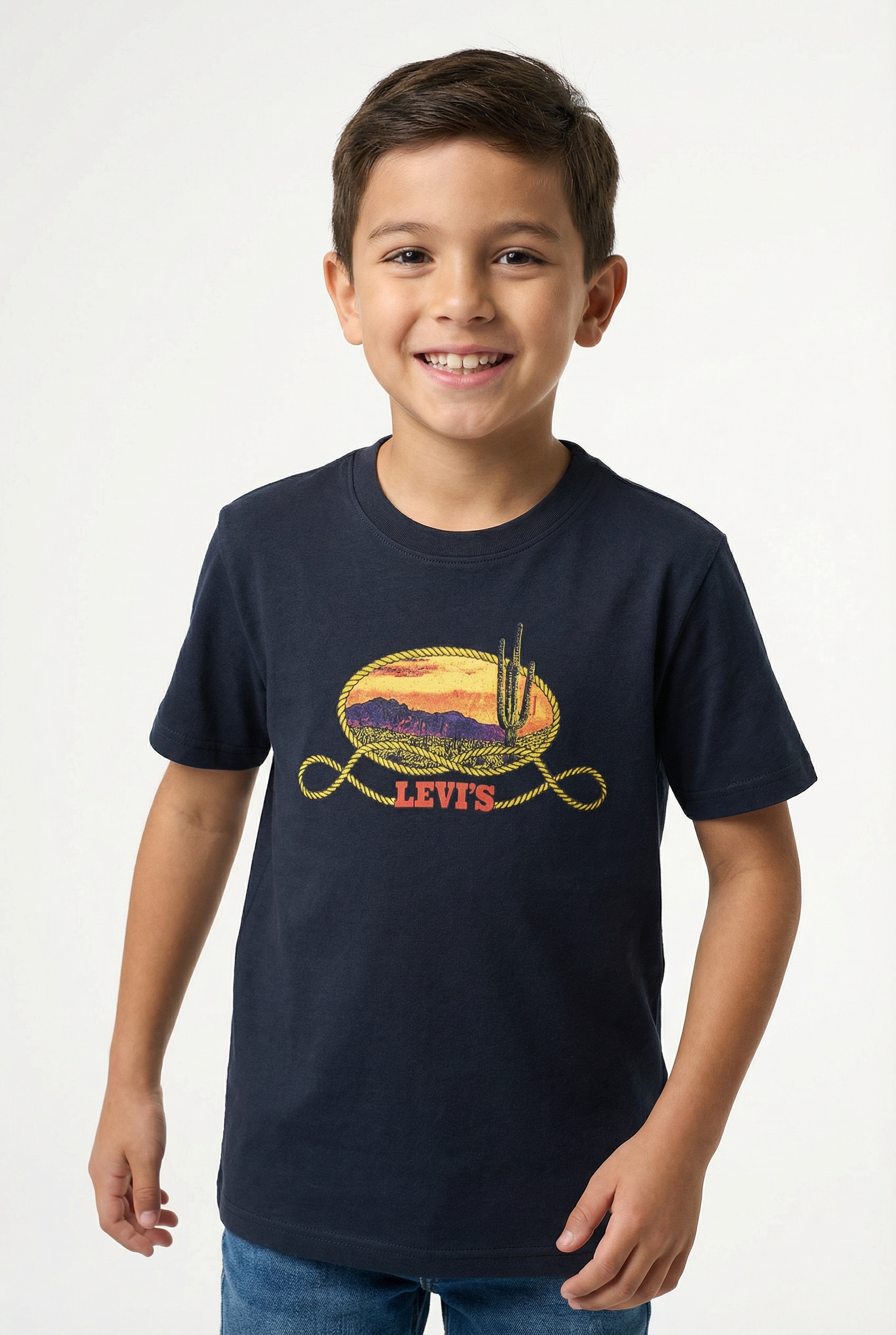 Image of Levis Kids T-Shirt "LVB CACTUS IN THE SUNSET" mit Western-Print