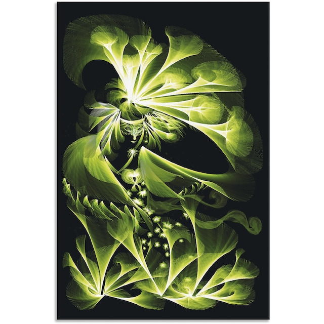 »Grüne klassische Artland Alubild, als oder versch. St.), Leinwandbild, in Gartenfee«, Wandaufkleber kaufen Poster Wandbild (1 Fantasie, Grössen