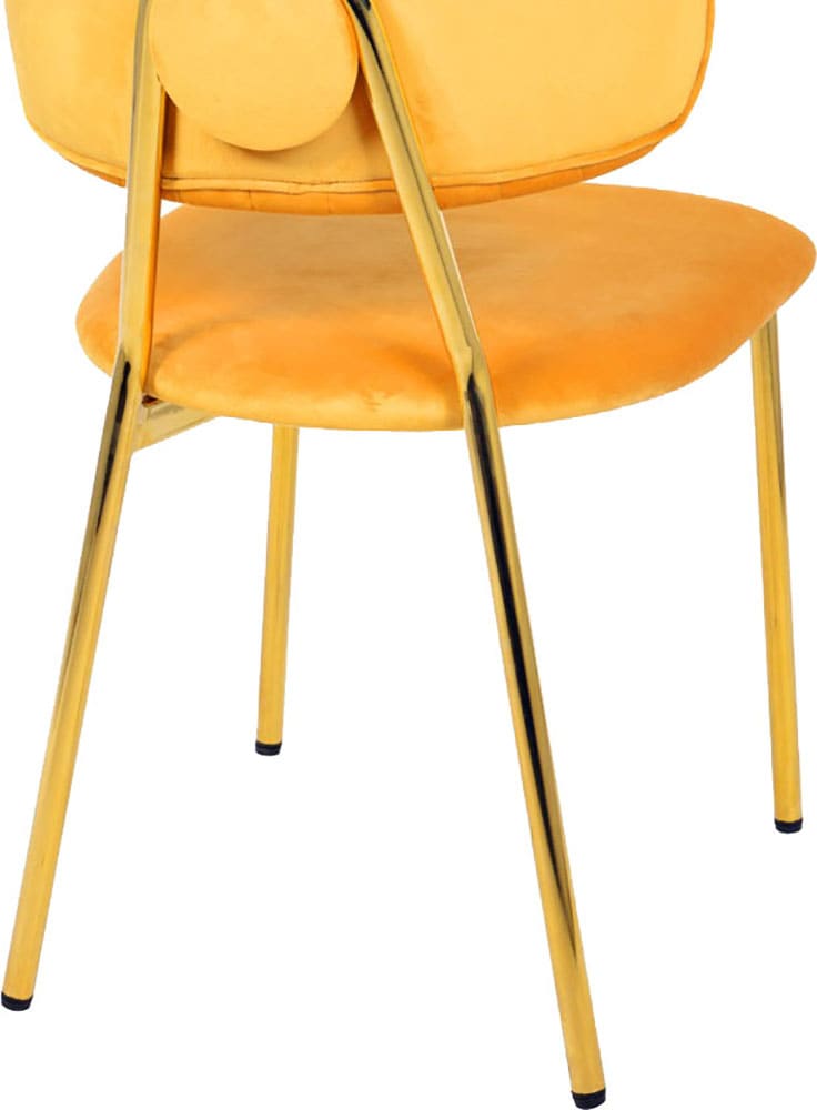 Kayoom Polsterstuhl »Stuhl Giselle 125 2er-Set, pflegeleichter Samtbezug«, (Set), 2 St., mit Armlehnen, goldenes Gestell aus Edelstahl, Samtbezug, Ziernähte
