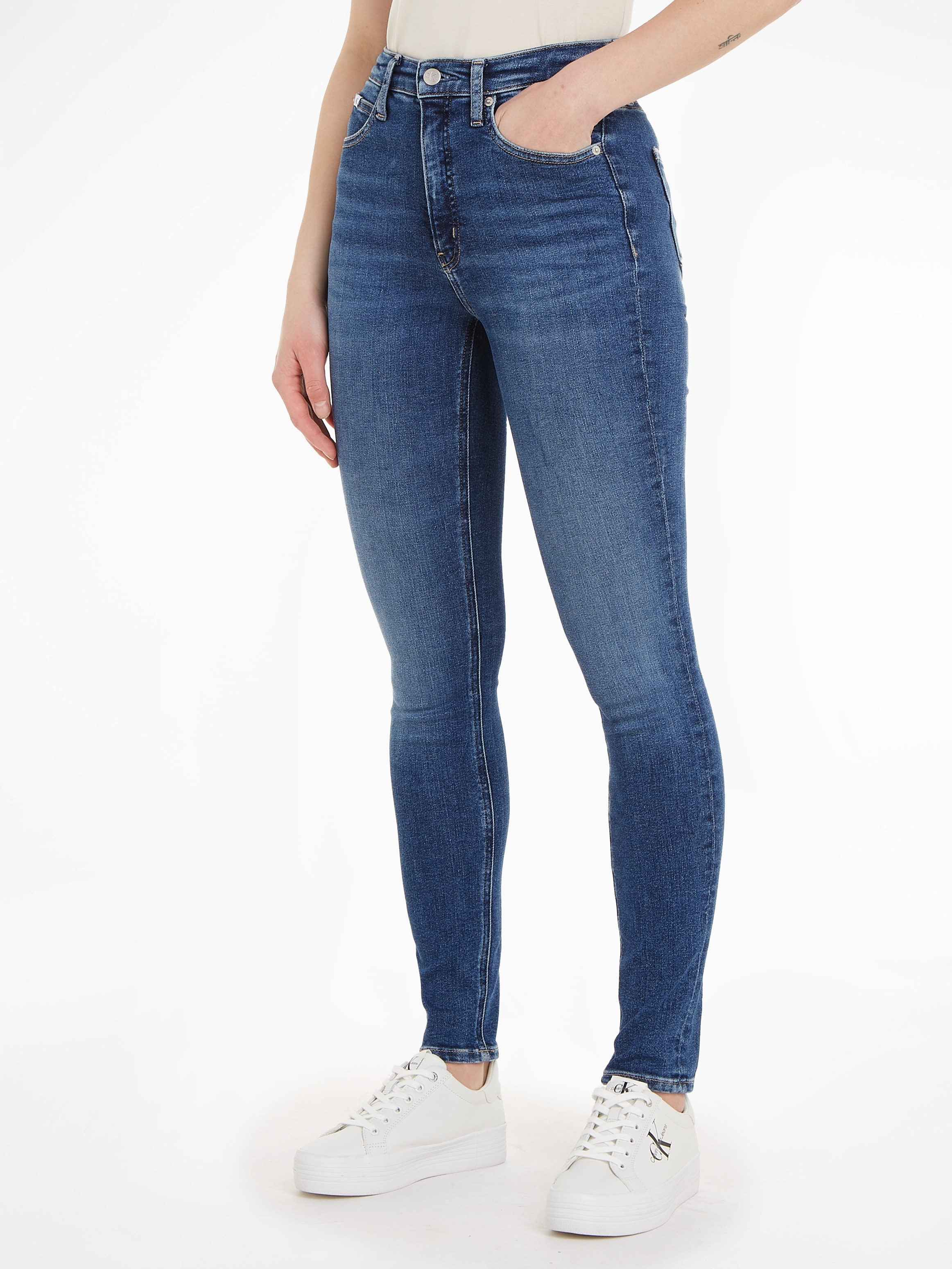 ♕ Calvin Klein Jeans Skinny-fit-Jeans »HIGH RISE SKINNY«, im 5-Pocket-Style  versandkostenfrei bestellen | Straight-Fit Jeans