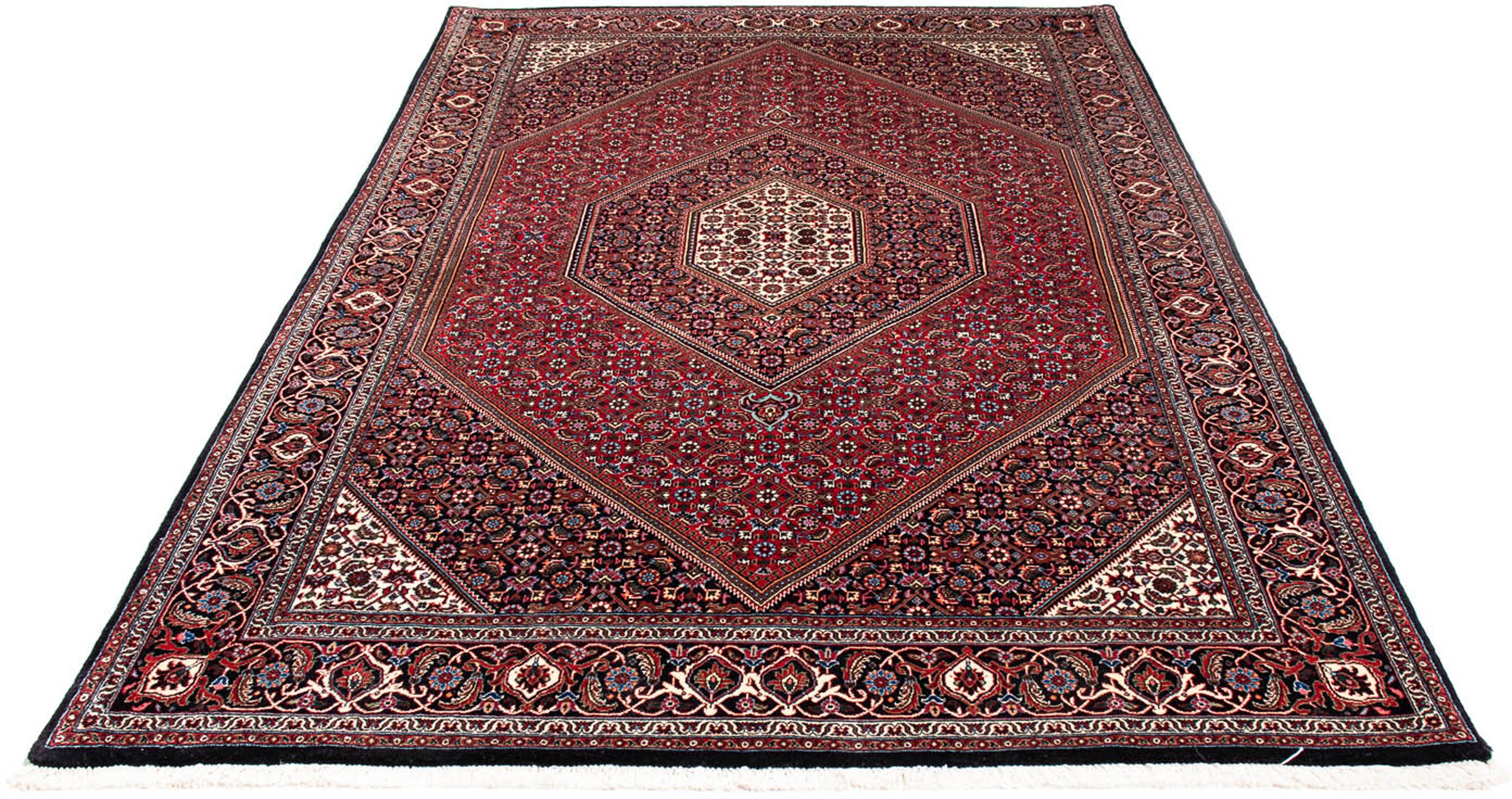 Image of morgenland Orientteppich »Perser - Bidjar - 248 x 148 cm - dunkelrot«, rechteckig, 15 mm Höhe, Wohnzimmer, Handgeknüpft, Einzelstück mit Zertifikat bei Ackermann Versand Schweiz