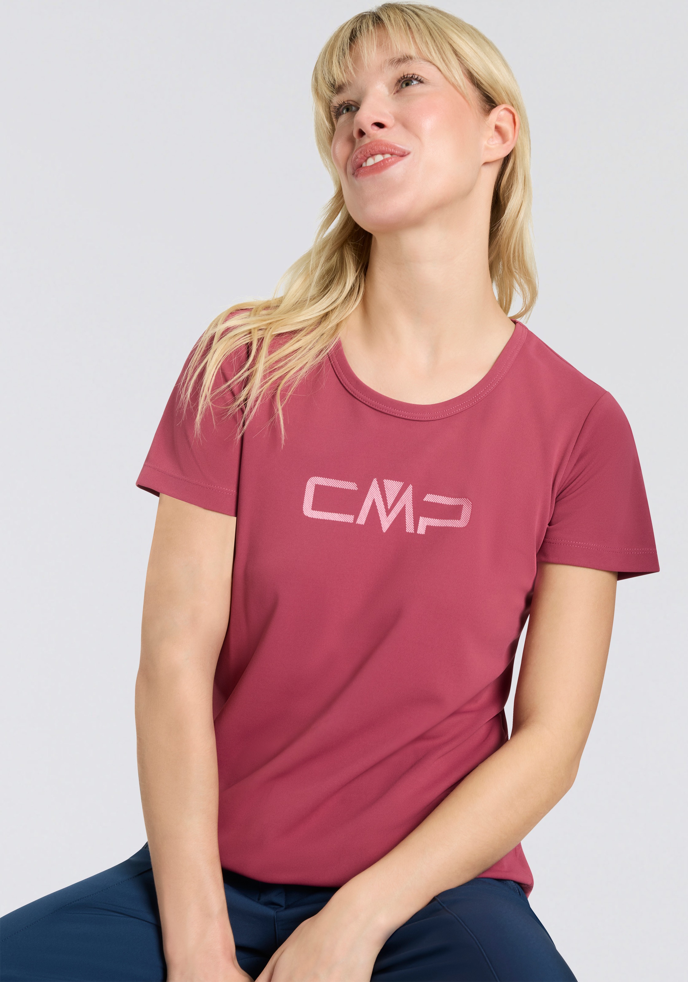 Cmp Damen Peony Funktionsshirt "Woman Co T-Shirt" Kurzarm, Mit Rundhalsausschnitt, Atmungsaktiv, Schnell Trocknend