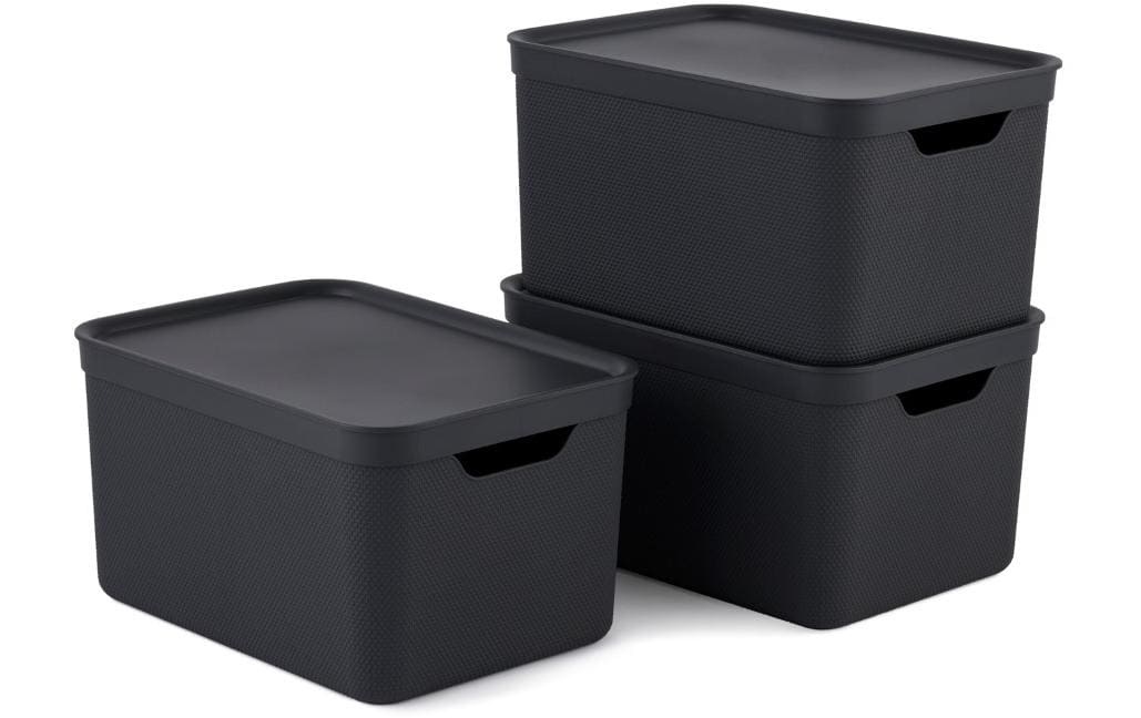 Image of ROTHO Aufbewahrungsbox "3er-Set black A4 JIVE"