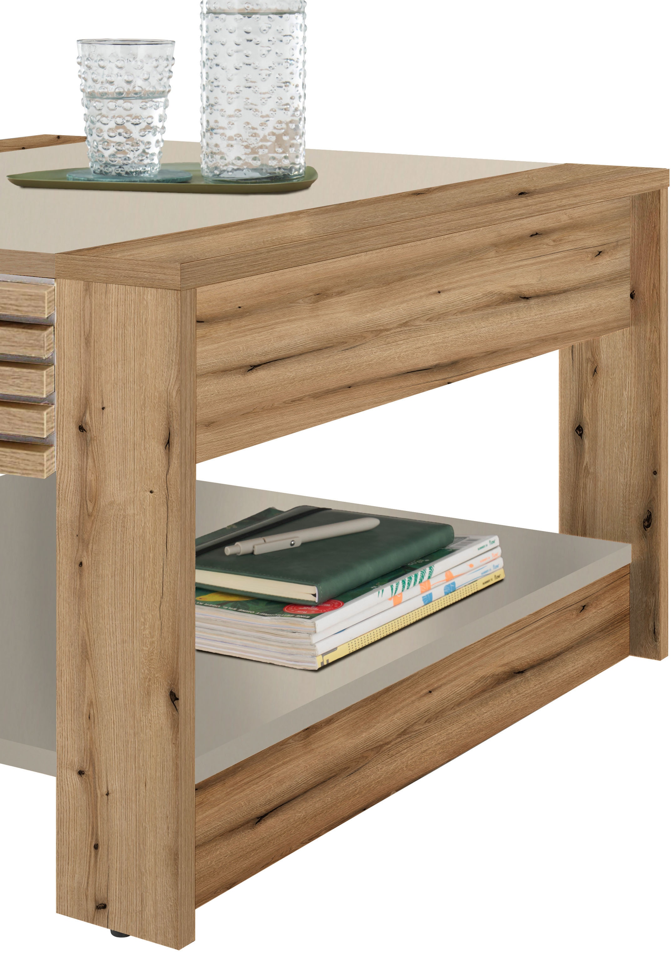 Stolkom Table basse »Feli Couchtisch B/H/T 70x42x70 cm« 1 cuis tlg. MDF, fest verleimten Stäbchen