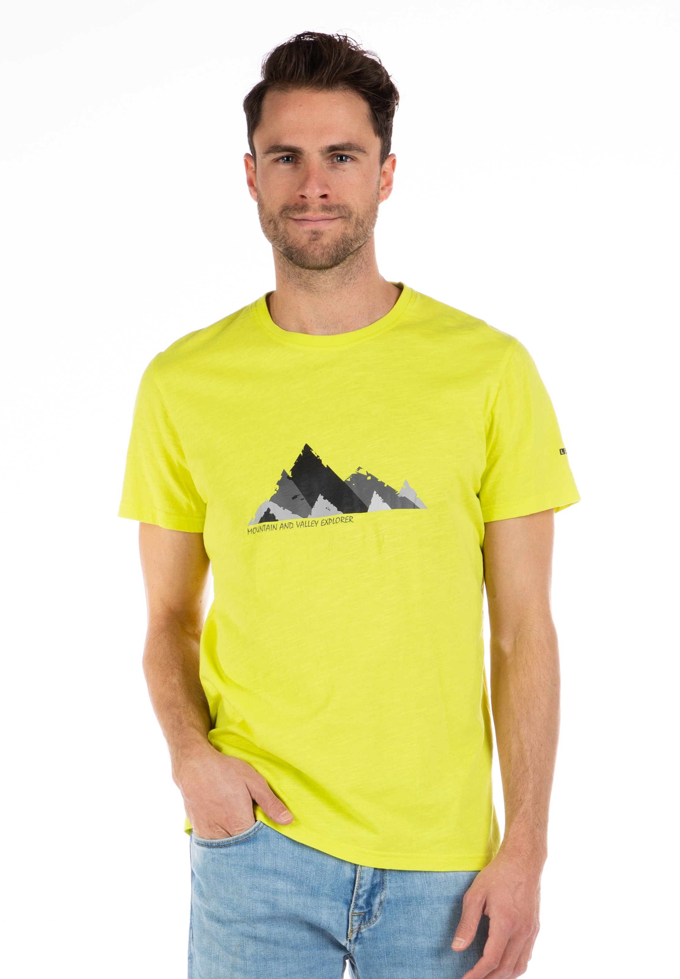 Image of LPO Funktionsshirt "Reinhold T-Shirt" Slub-Jersey, Print