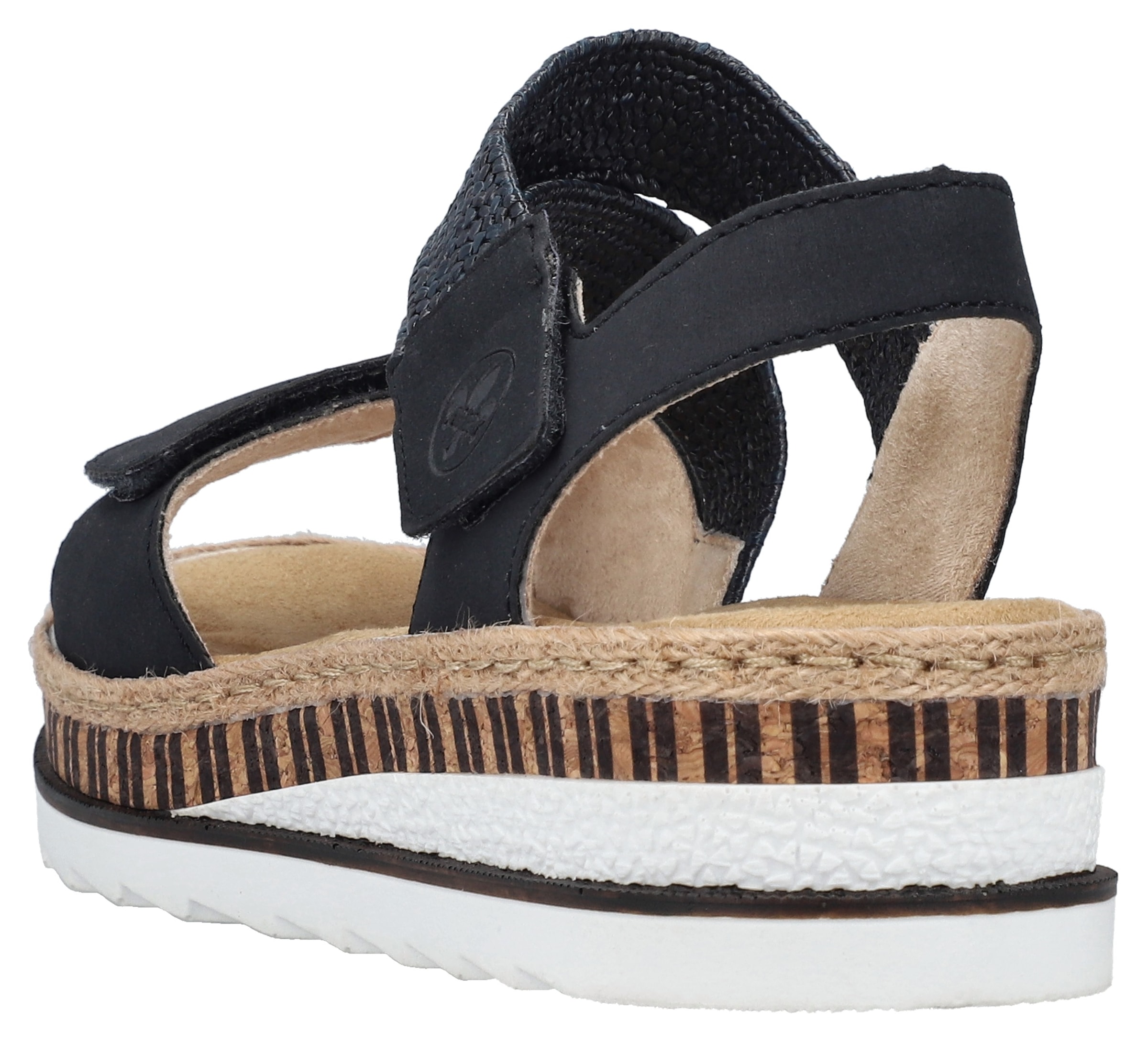 Rieker Sandales compensées  Riemchensandale, Sommerschuh, Urlaubschuh mit Klettriemchen