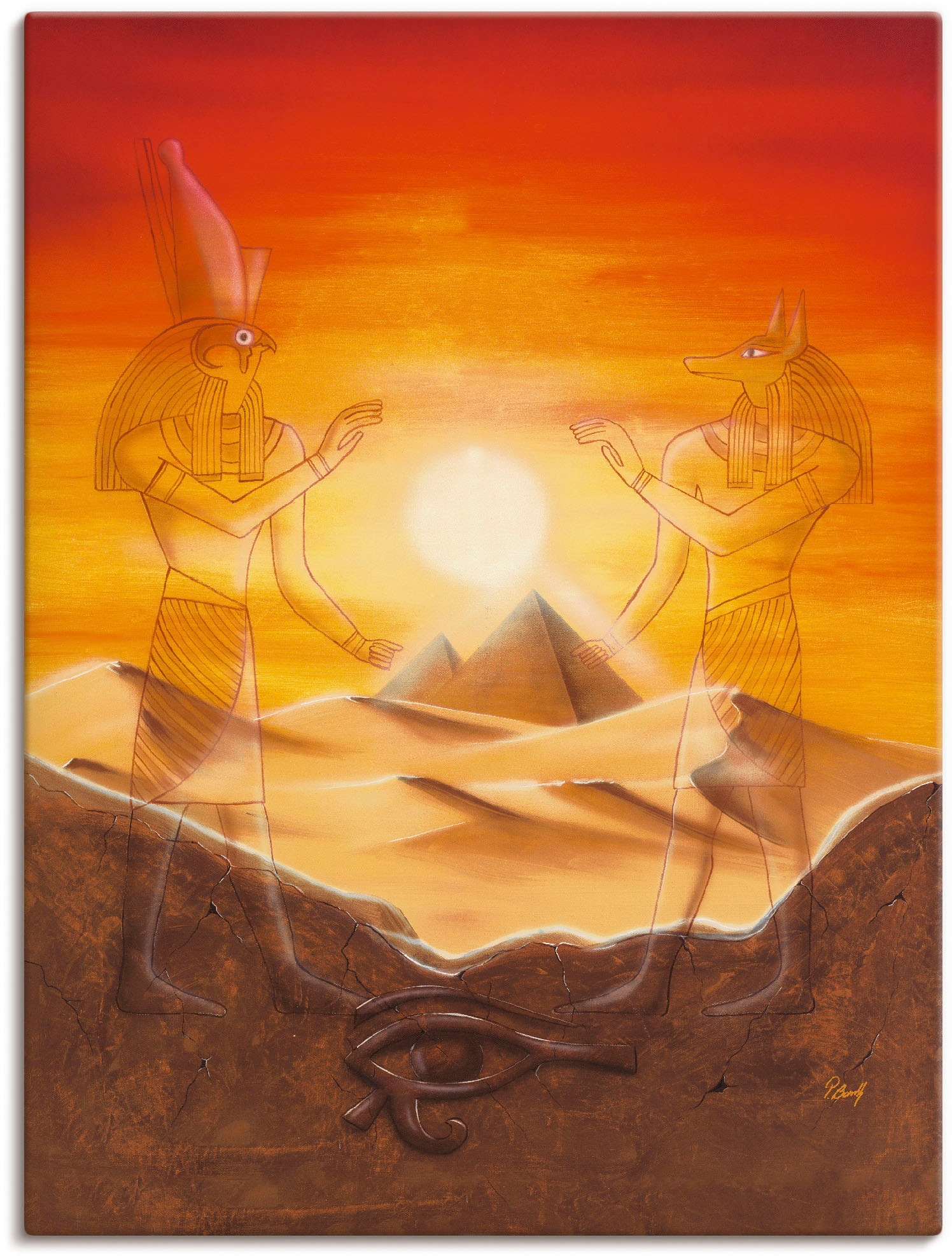 Image of Artland Leinwandbild "Ägypten" Afrika 1 Stk. tlg. auf Holzrahmen gespannt