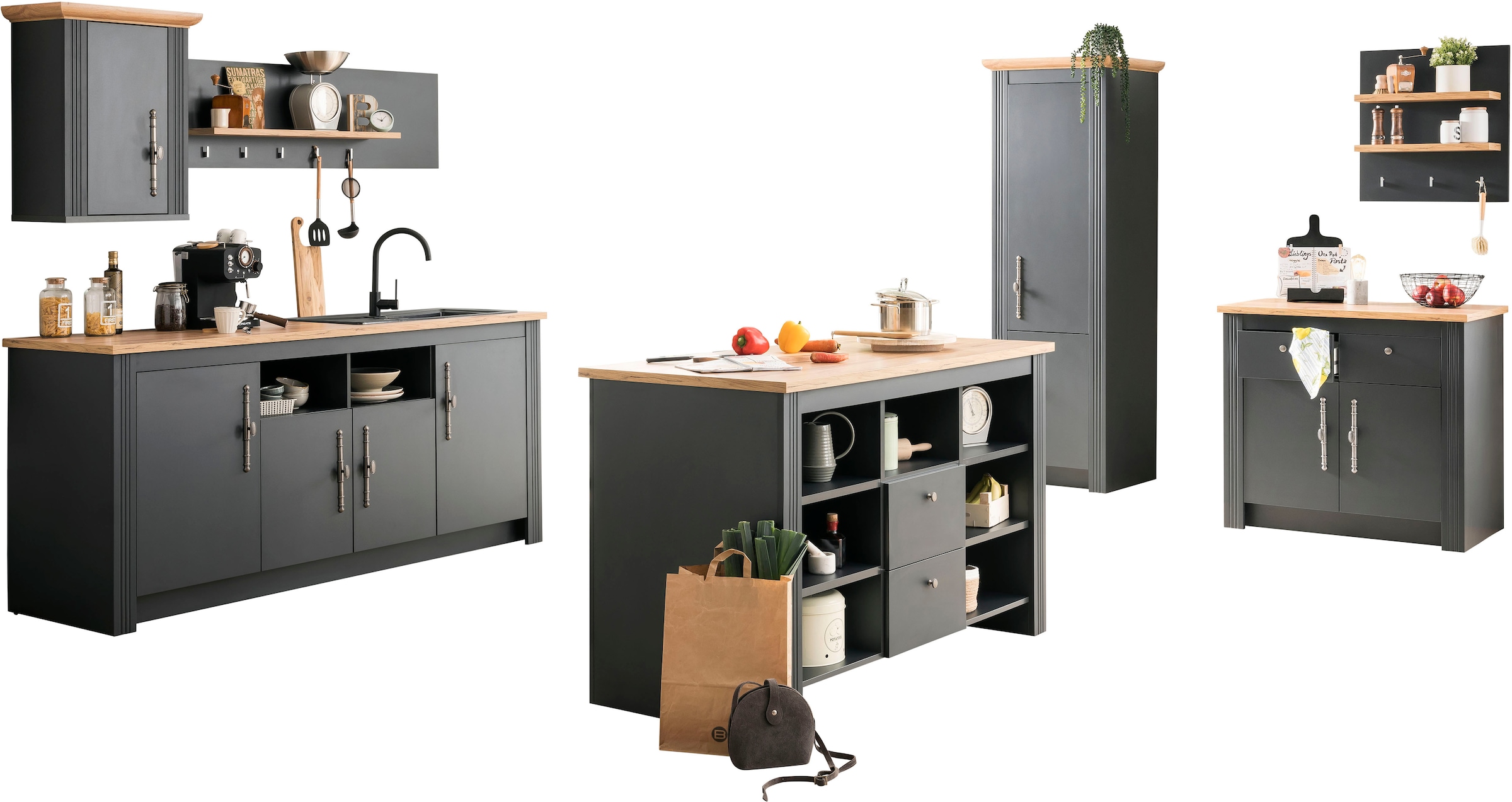 GOODproduct Küche »KS-Westminster« Breite 366 cm, ohne E-Geräte