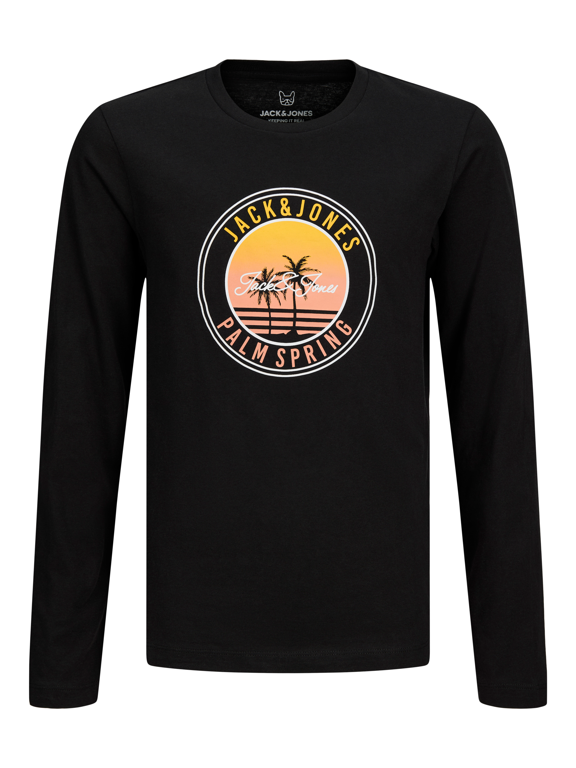 Jack & Jones Junior T-shirt à manches longues »JJPALM TEE LS CREW NECK 2PK MP JNR« Paquet, 2 pièces coton, coupe régulière