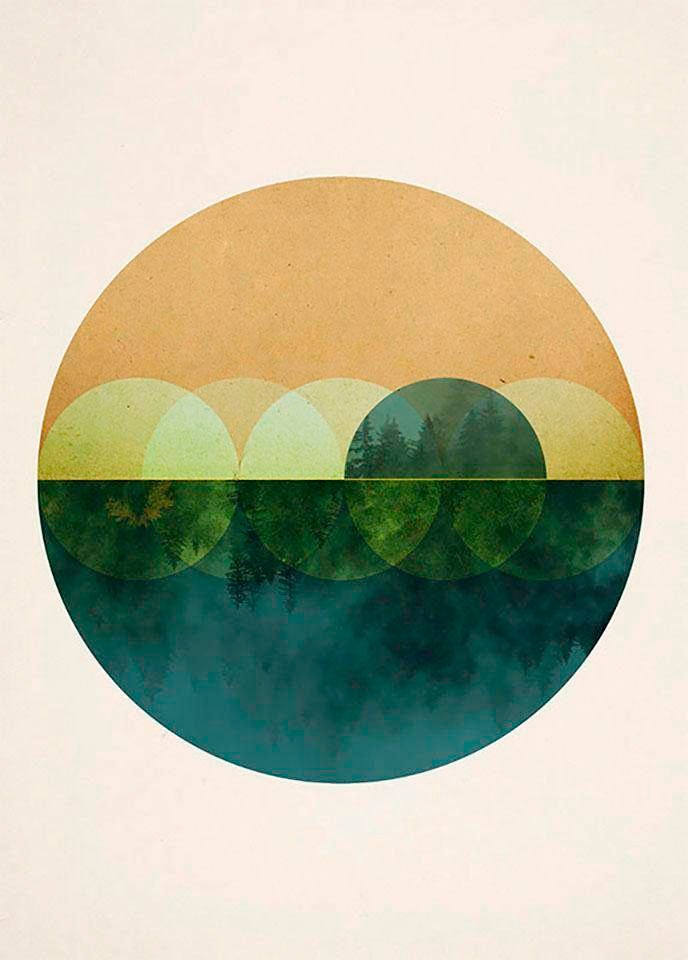 Image of Komar Poster »Mirrors«, Abstrakt, Höhe: 50cm bei Ackermann Versand Schweiz