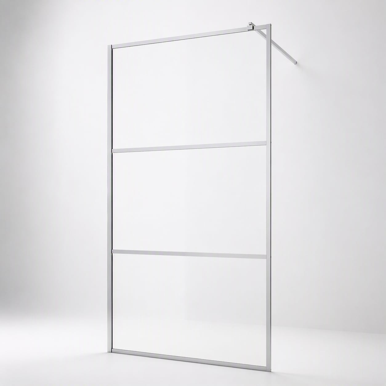 Image of welltime Walk-in-Dusche Dreigeteilte Scheibe in trendigem Blockdesign