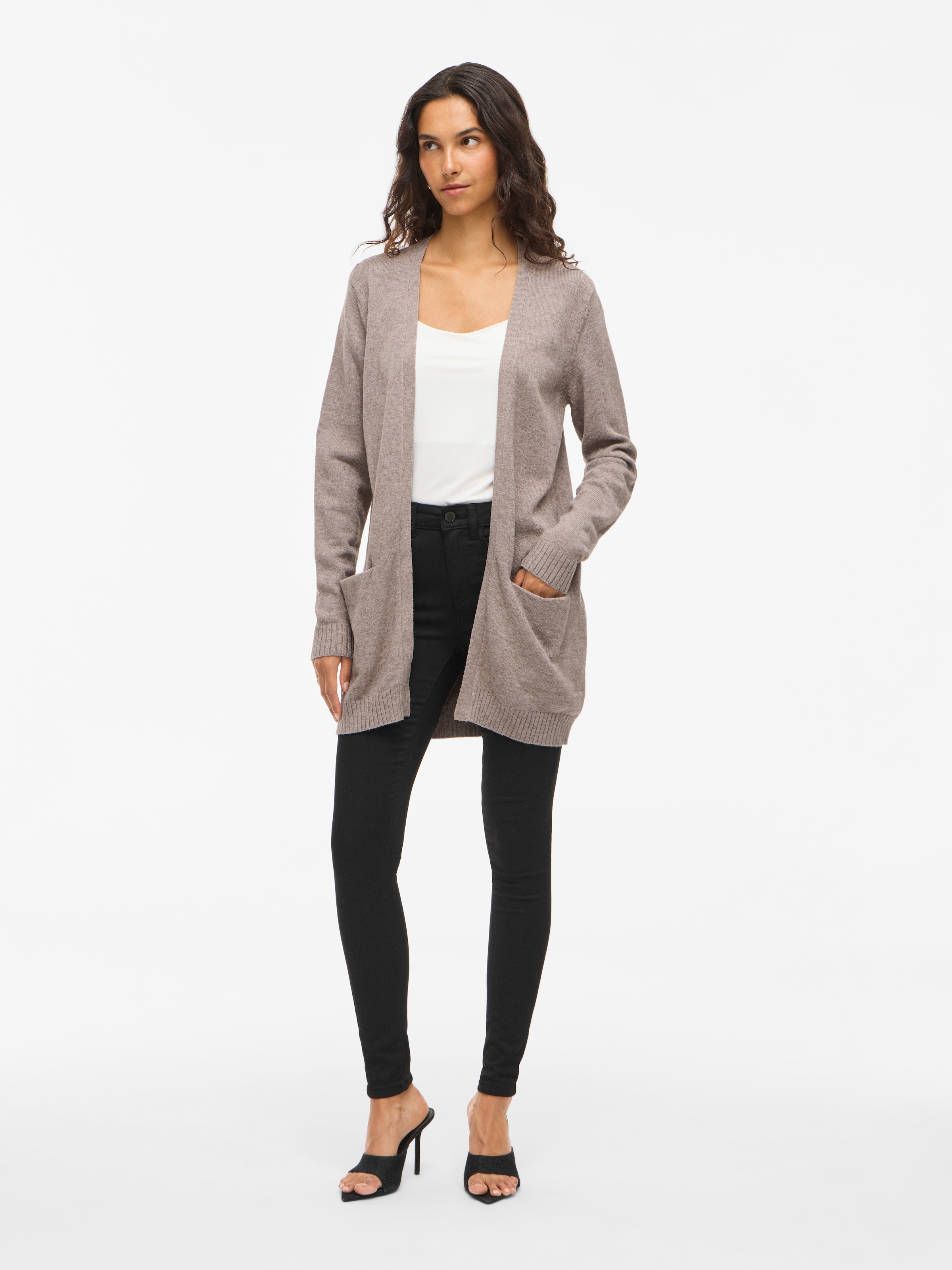 Vila Strickjacke »VIRIL OPEN L/S KNIT CARDIGAN - NOOS« Viskosemischung, regular fit