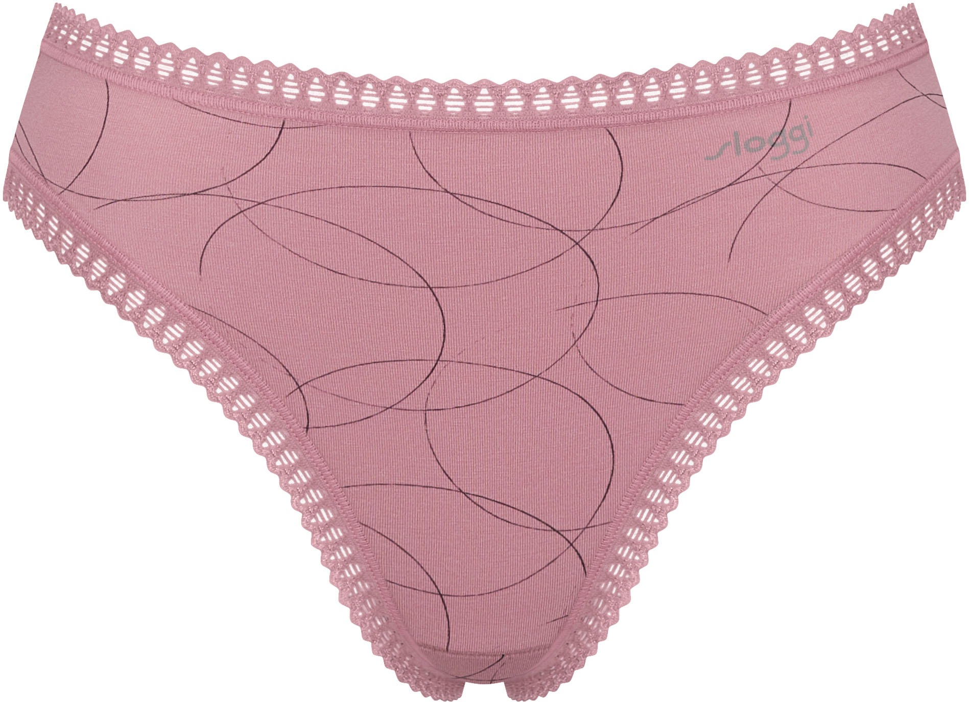 sloggi Slip »GO Crush«, (3er Pack), hoher Beinausschnitt, Spitze, feminin, weich, elastisch, Baumwollmix