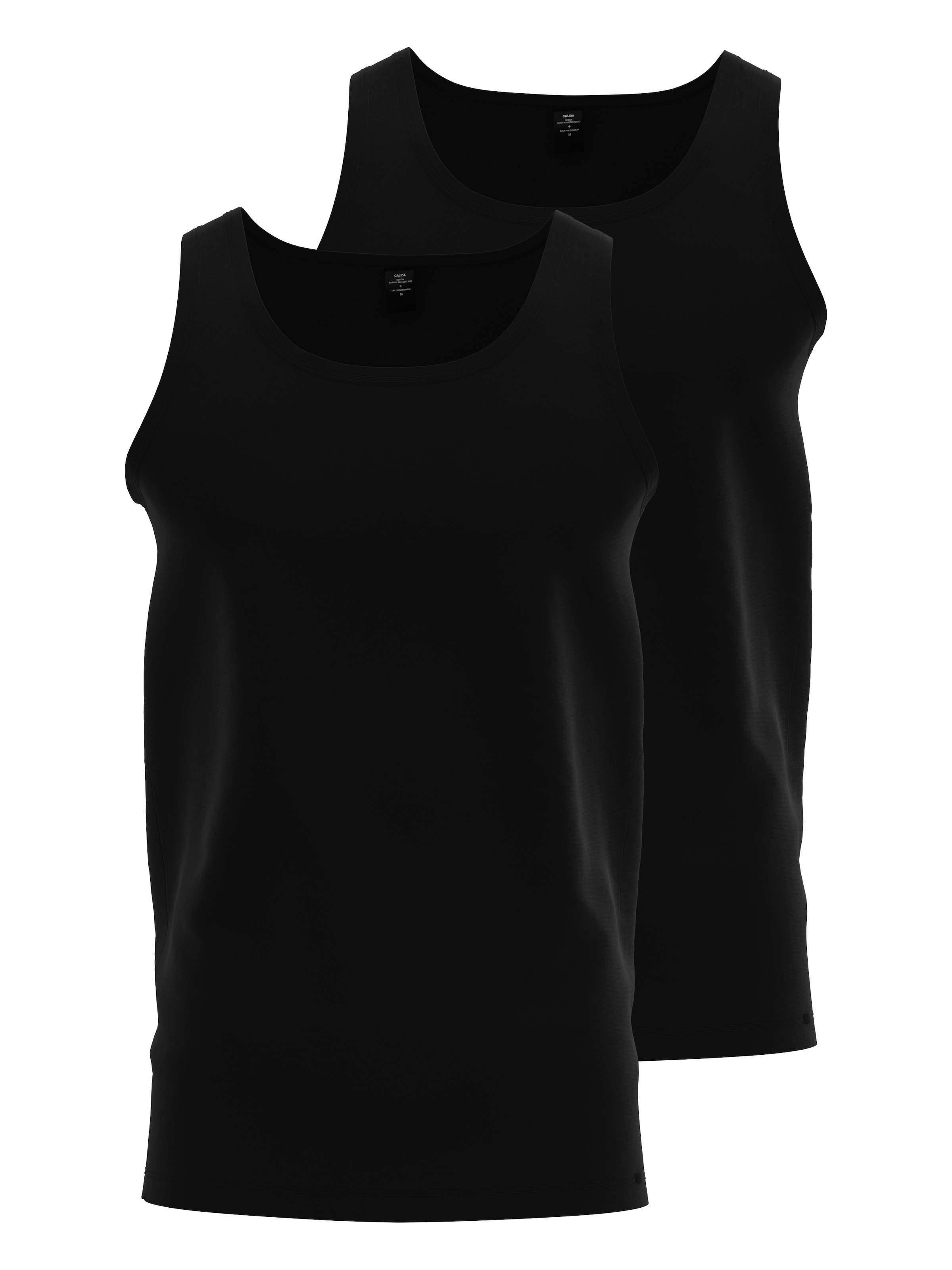 Image of CALIDA Tanktop "Natural Benefit" 2er Pack, Rundhals-Ausschnitt, weich, Baumwoll-Mix, Single Jersey Qualität
