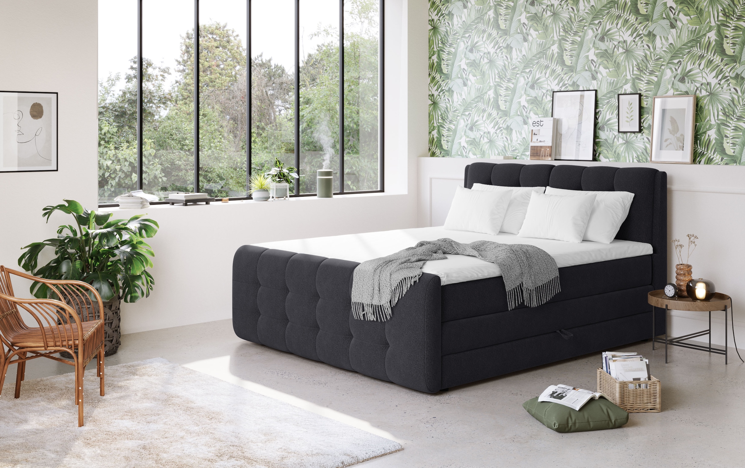 COTTA Lit boxspring »Fort mit Bettkasten, inkl. Topper« erhältlich in verschiedenen Breiten (160cm, 180cm & 200cm)