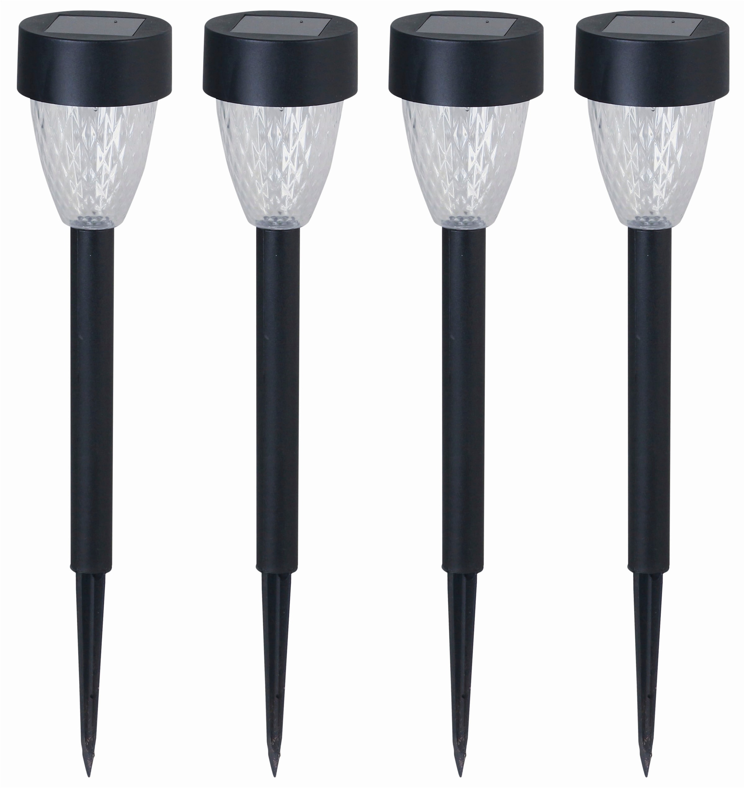 Image of LUXFORM Gartenleuchte "Solar-Gartenlampe Montpellier - 4 Stück" LED-Modul 4 Stk. Aus Kunststoff gefertigt