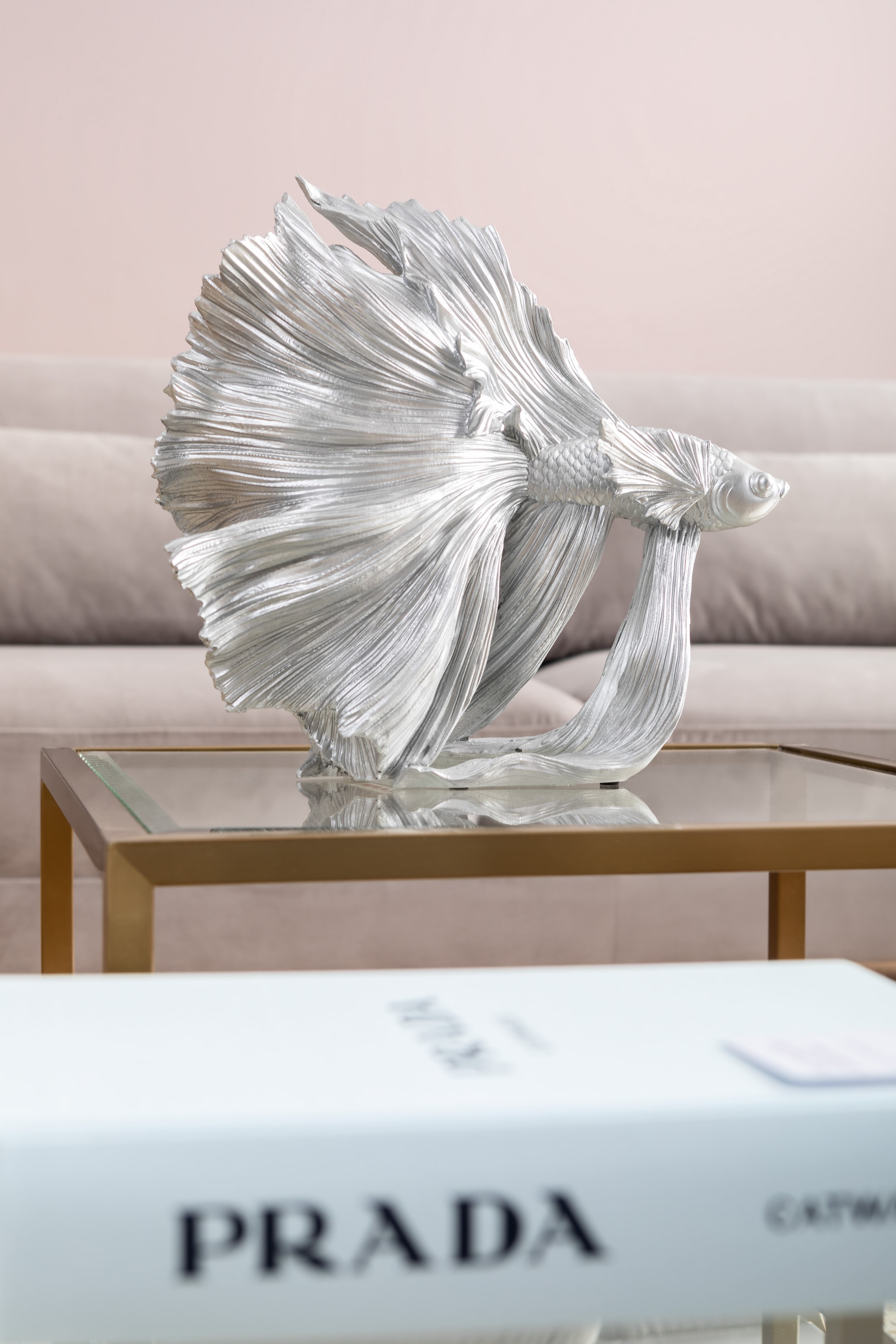 Kare Design Figurine de décoration »Betta Fish Silber Klein«